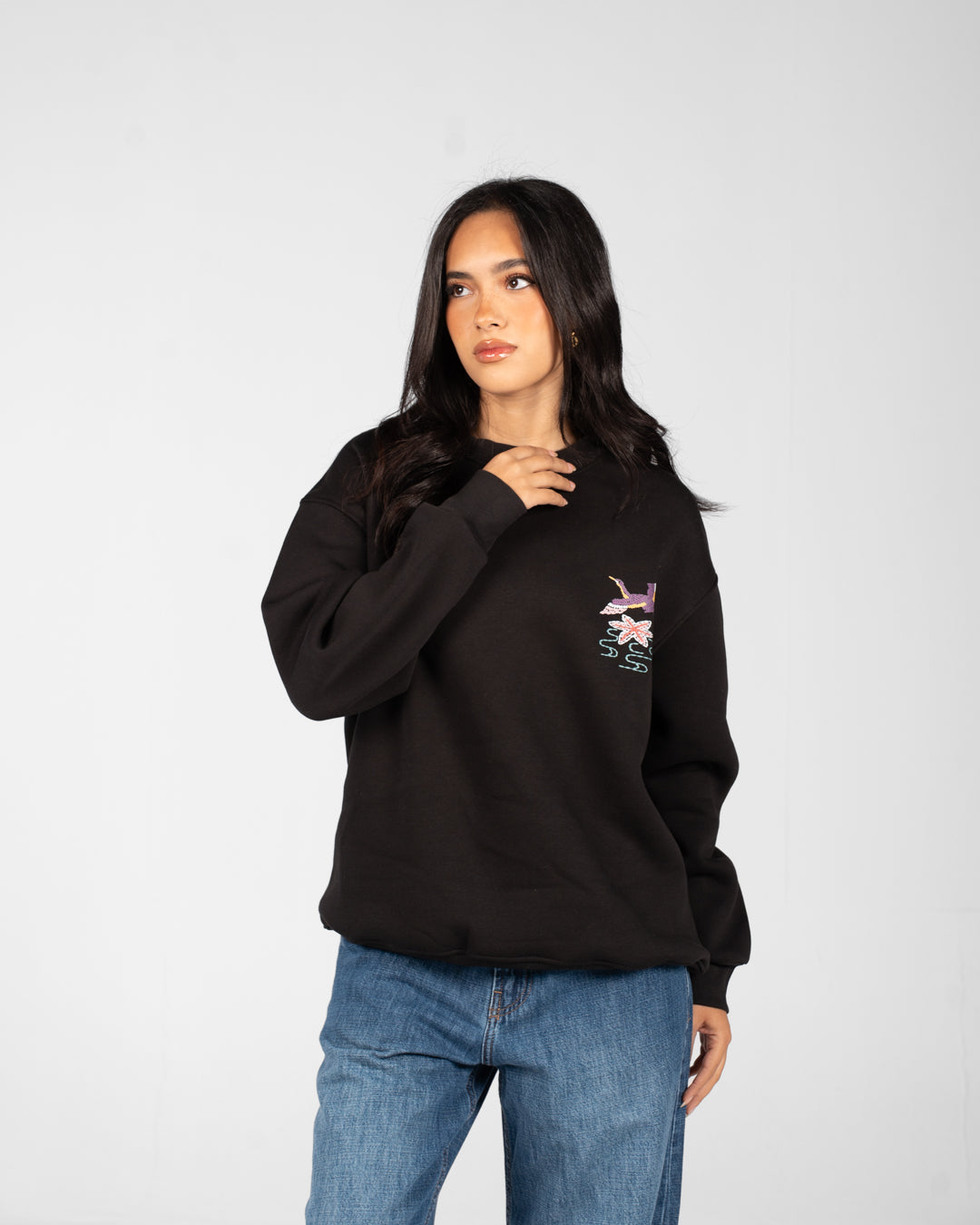 Women Double Printed Sweatshirt
