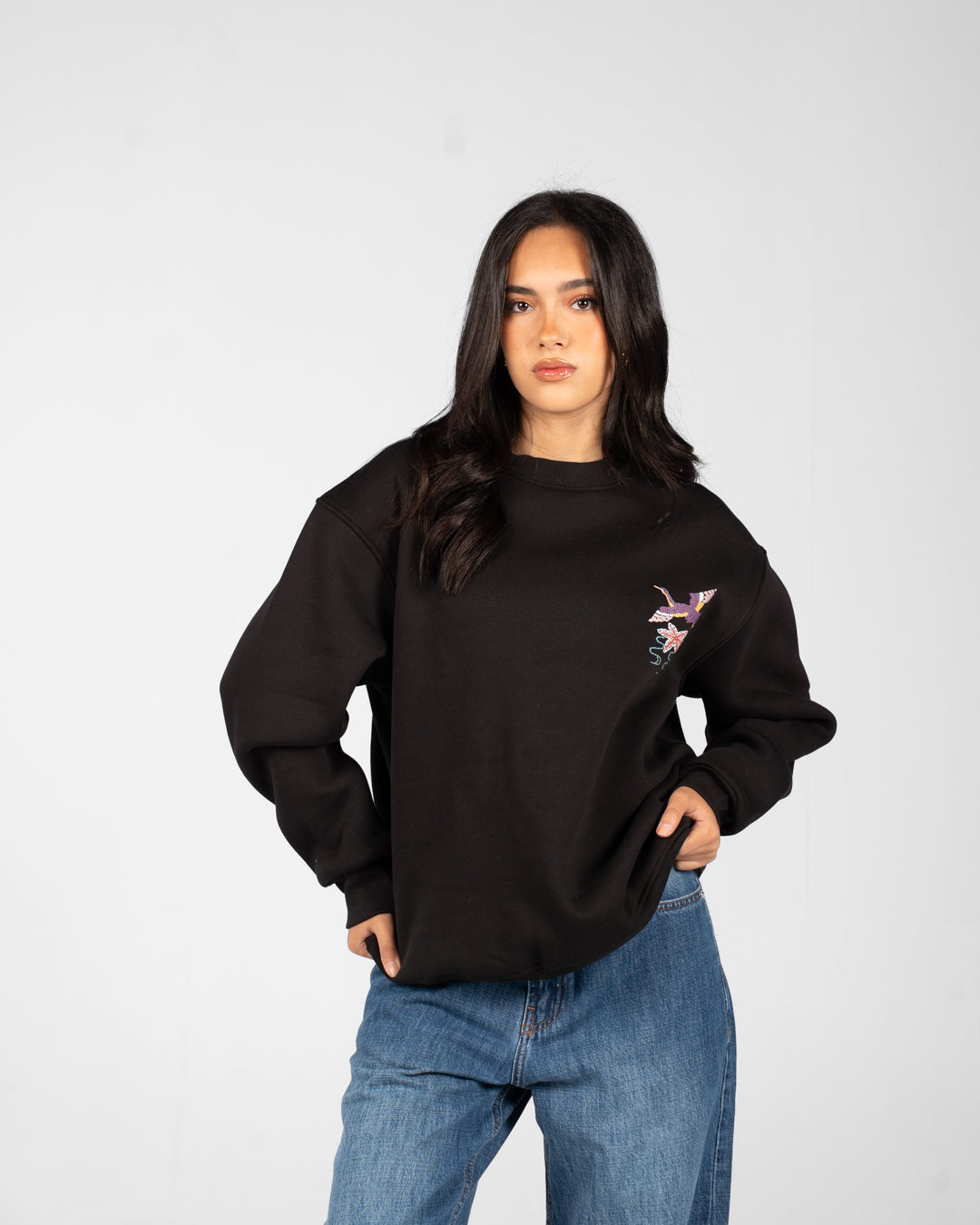 Women Double Printed Sweatshirt