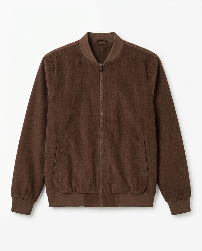 Men's Classic Suede Bomber Jacket