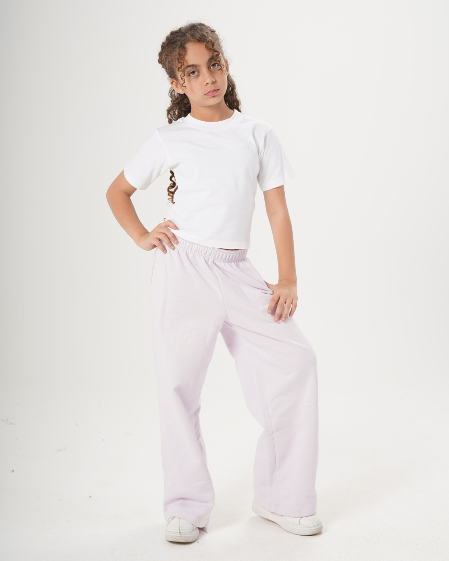 Girls Wide Leg Basic Pants