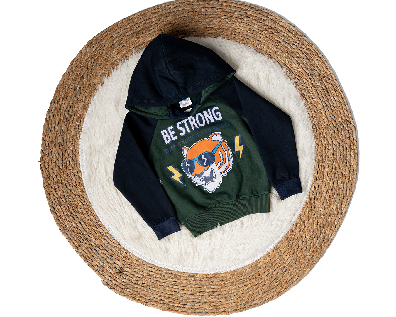 Baby Boy Printed Be Strong Sweatshirt