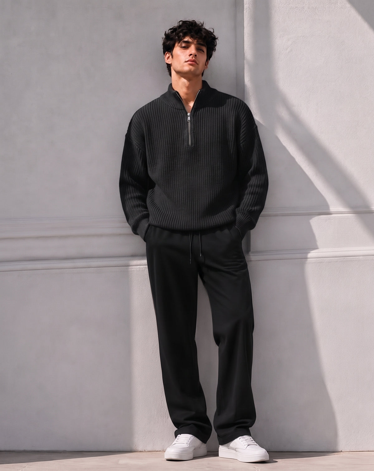Men Half Zipper Pullover