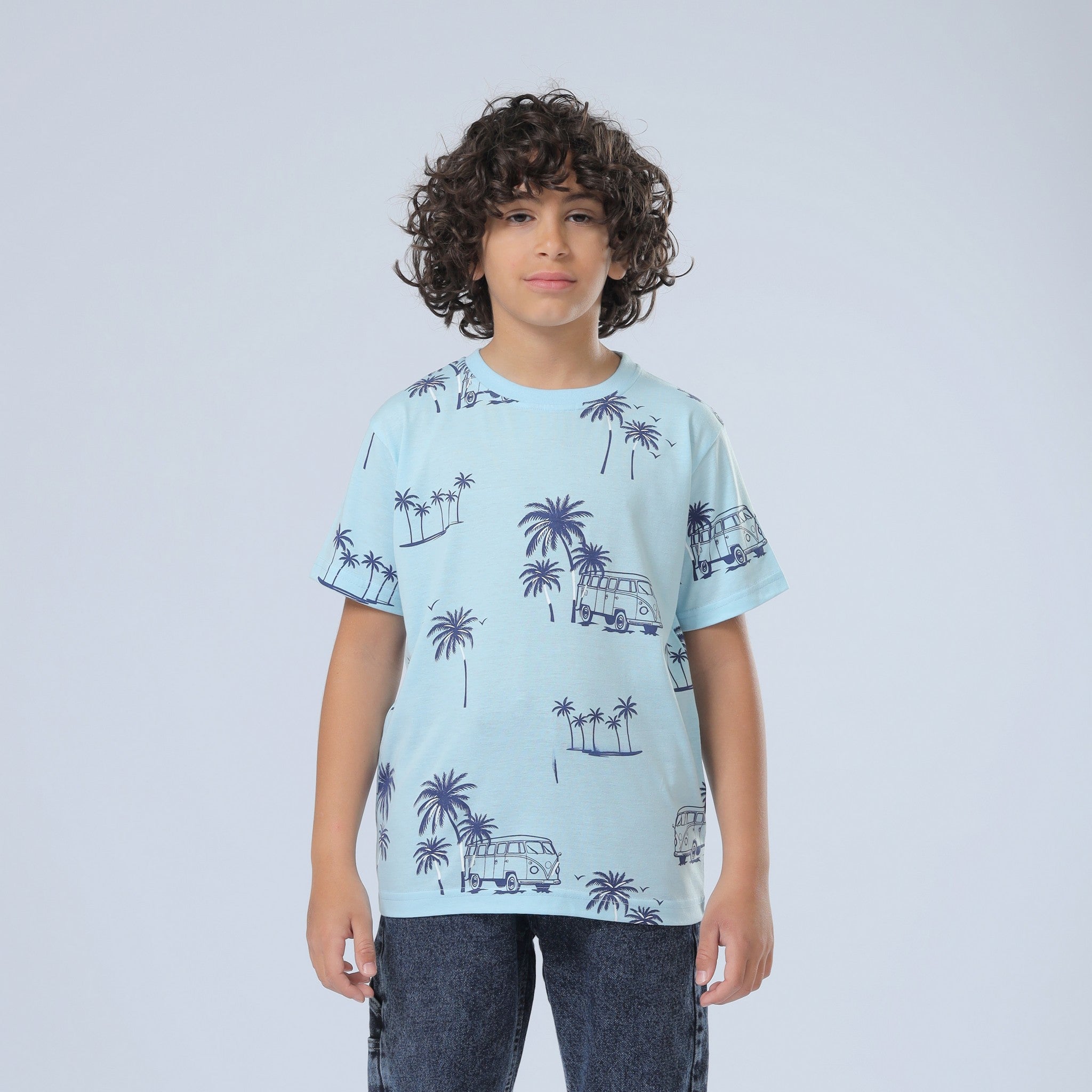 Summer Print Blue T-Shirt