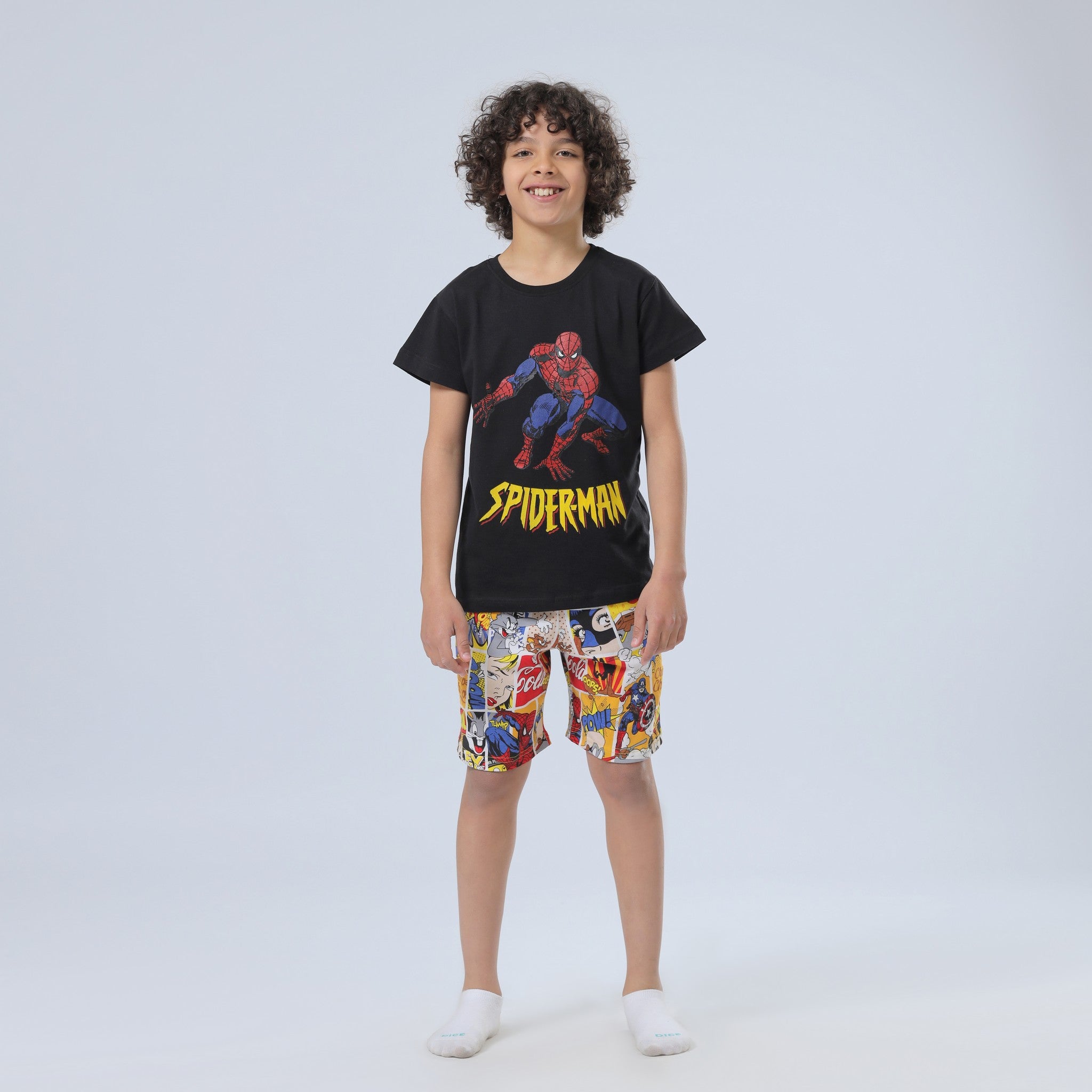 Spiderman Print Top and Short Pajama