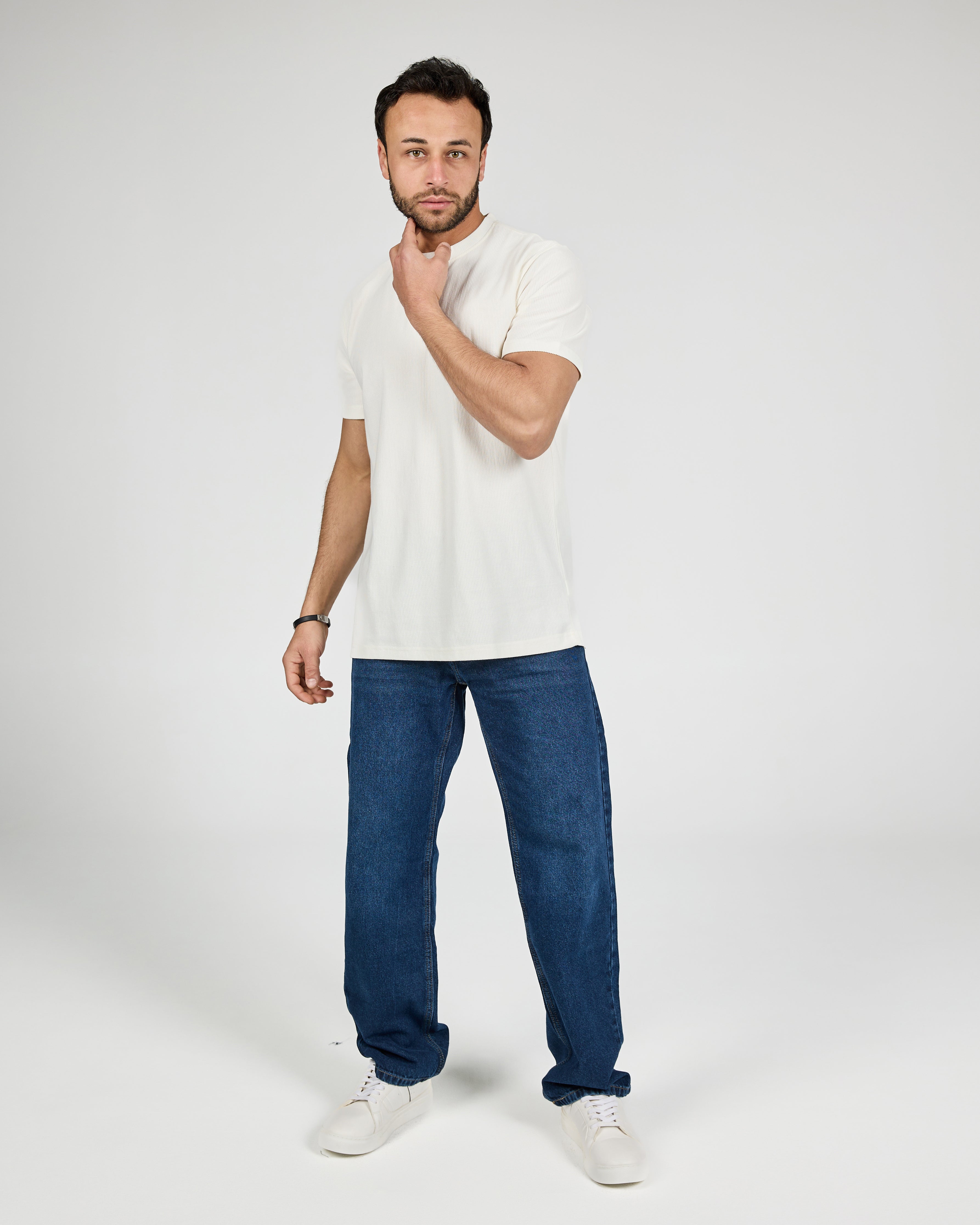 Men Pattern Half Sleeves T-shirt
