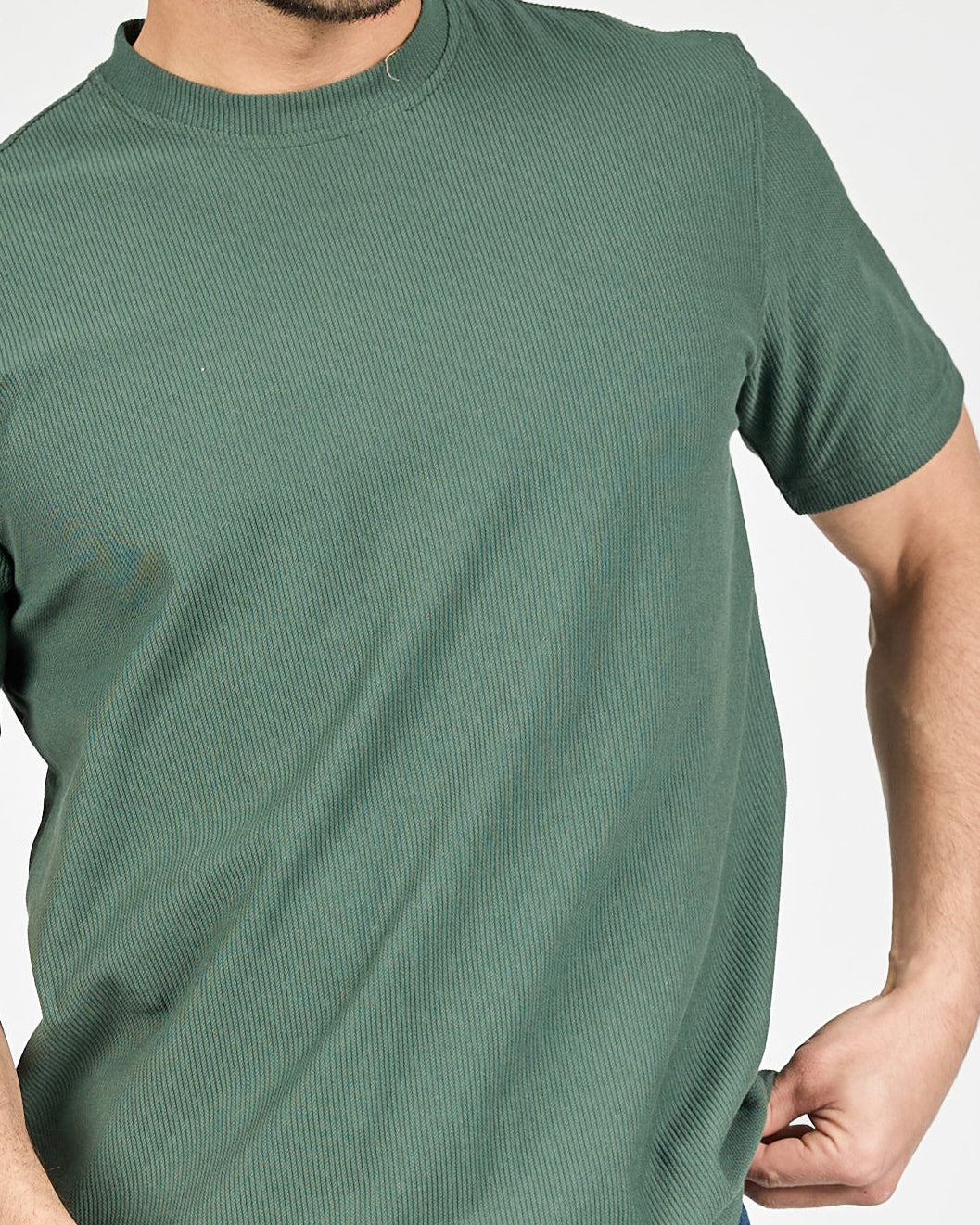 Men Jaqured Half Sleeves T-shirt