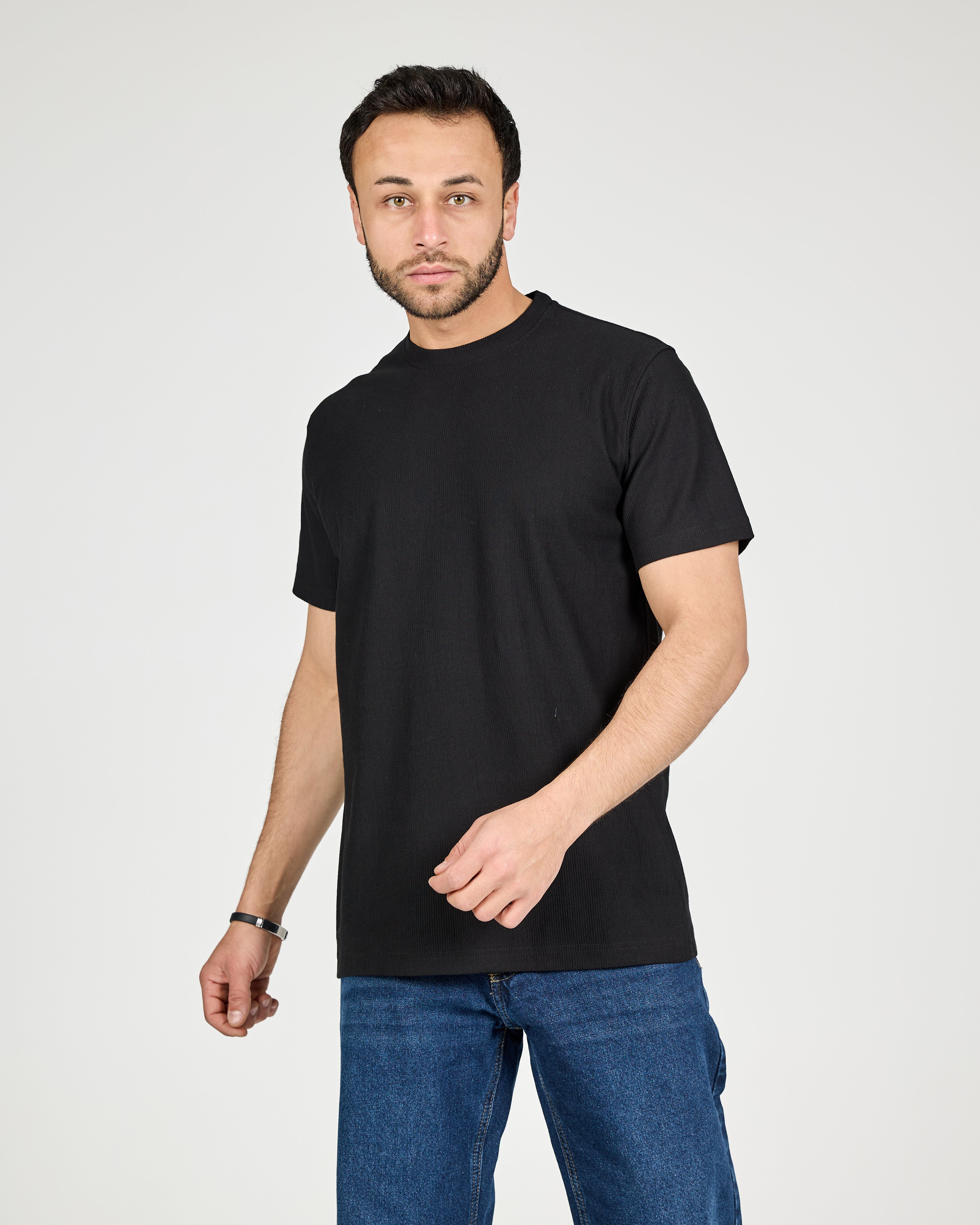 Men Pattern Half Sleeves T-shirt