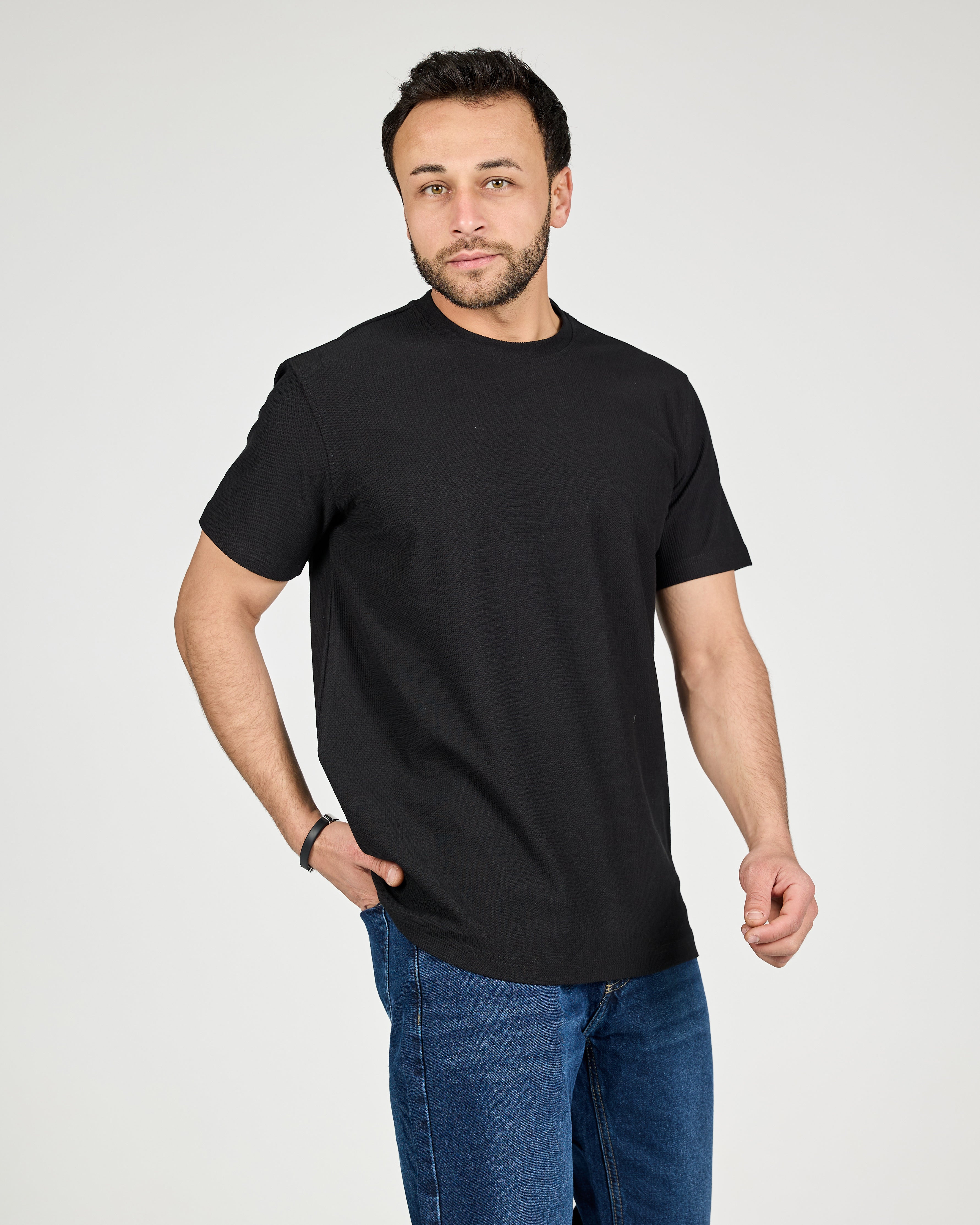 Men Pattern Half Sleeves T-shirt