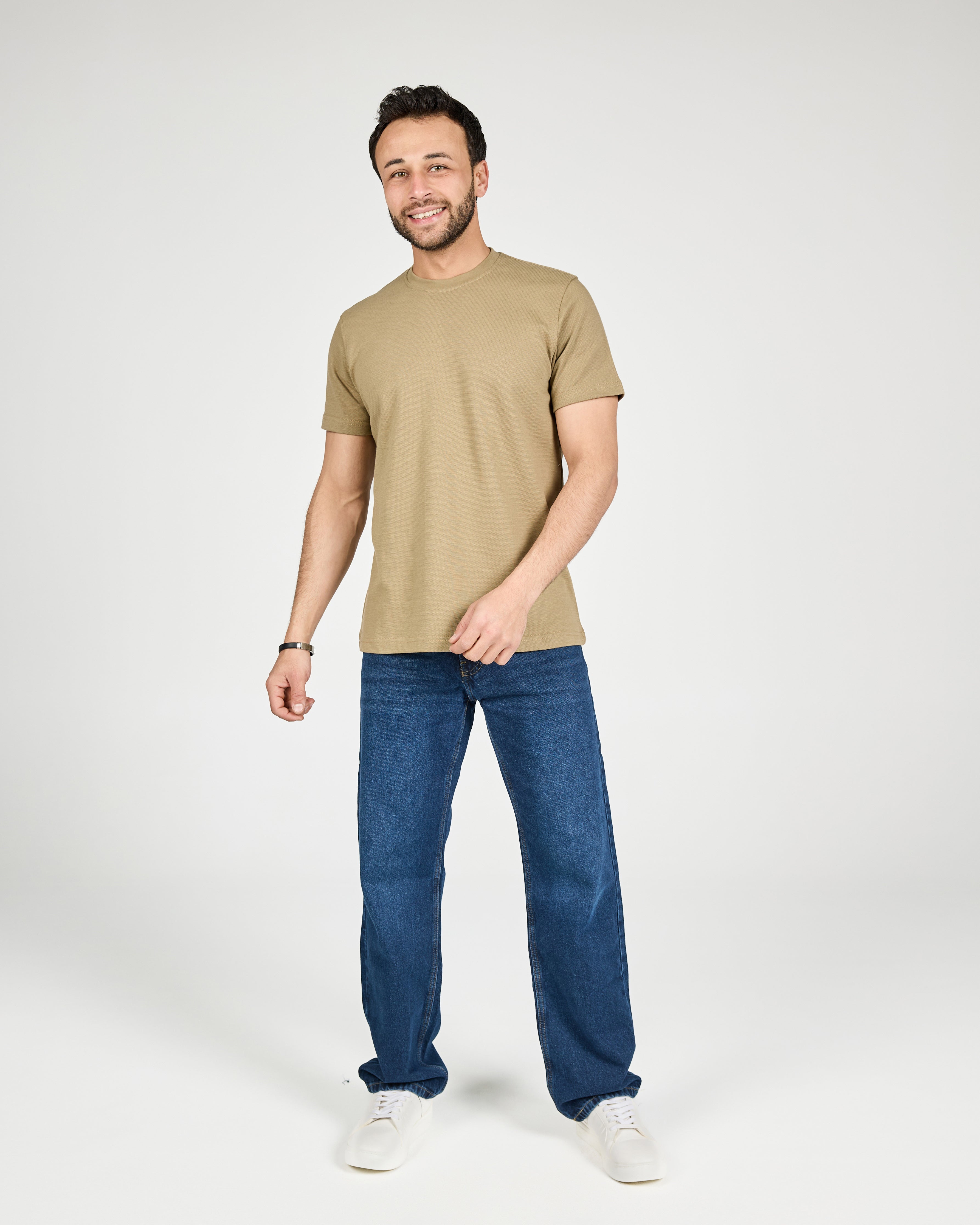 Men Pattern Half Sleeves T-shirt