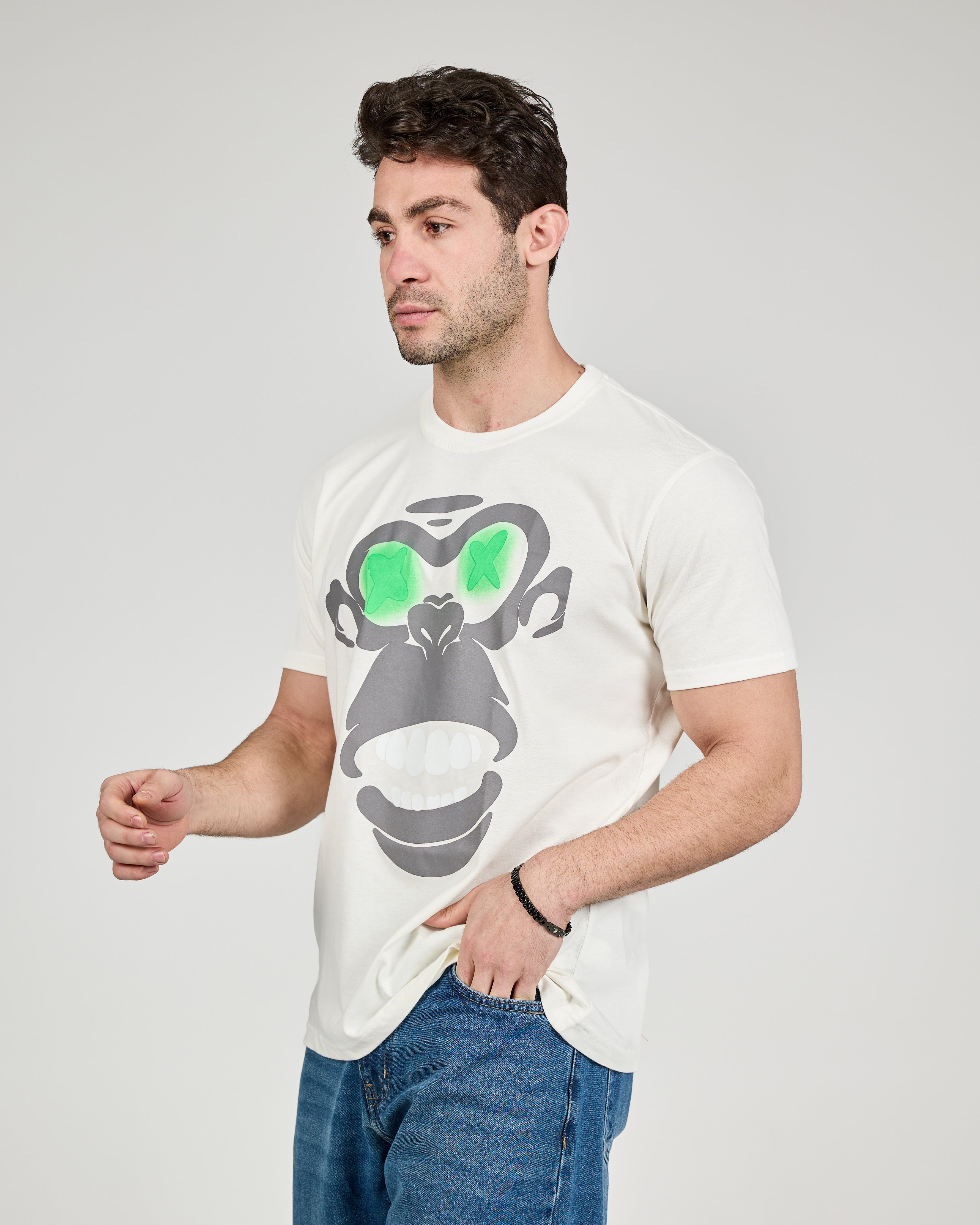 MEN PRINTED HALF SLEEVES T-SHIRT