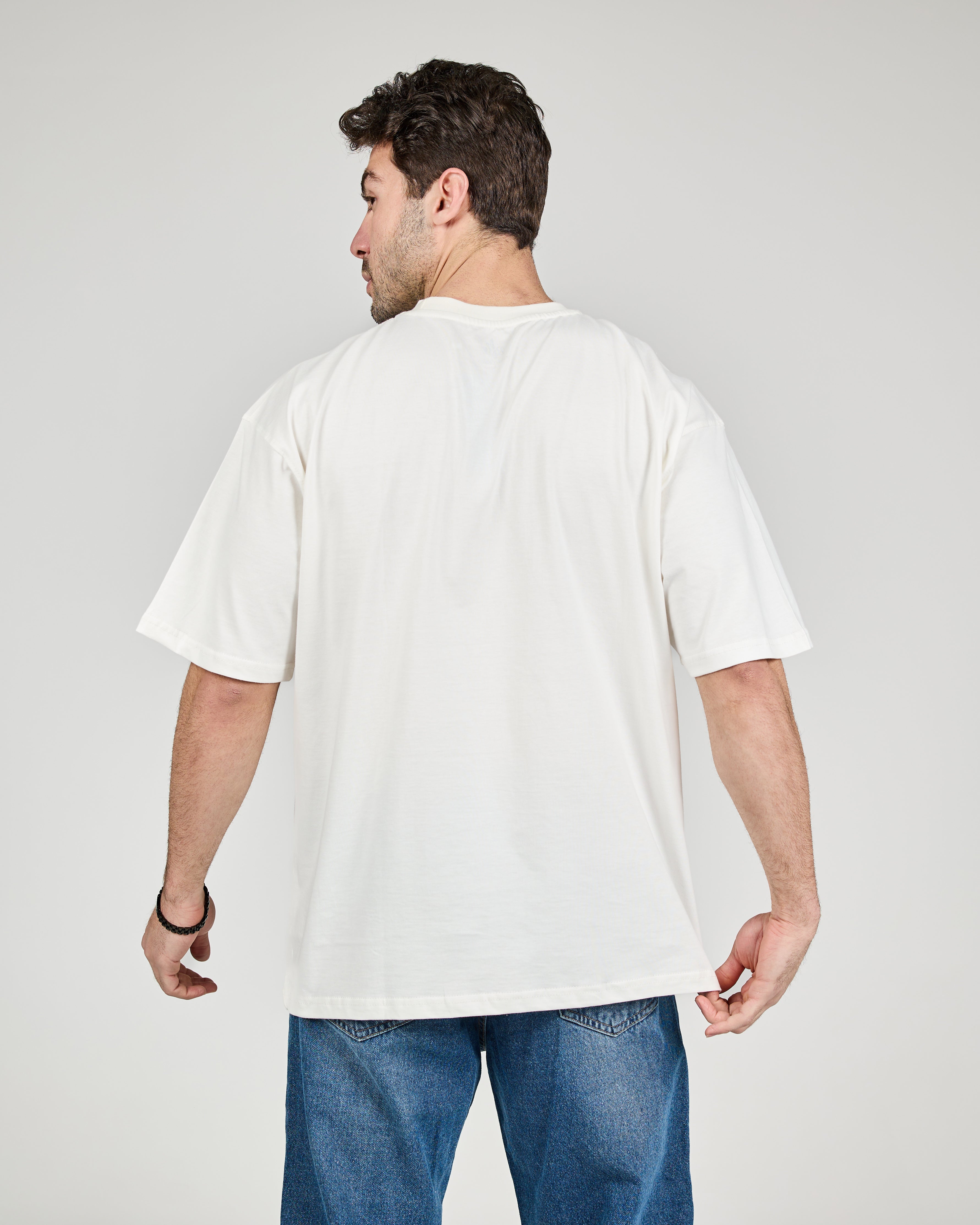 MEN OVER SIZE PRINTED CREATIVE PULSE T-SHIRT