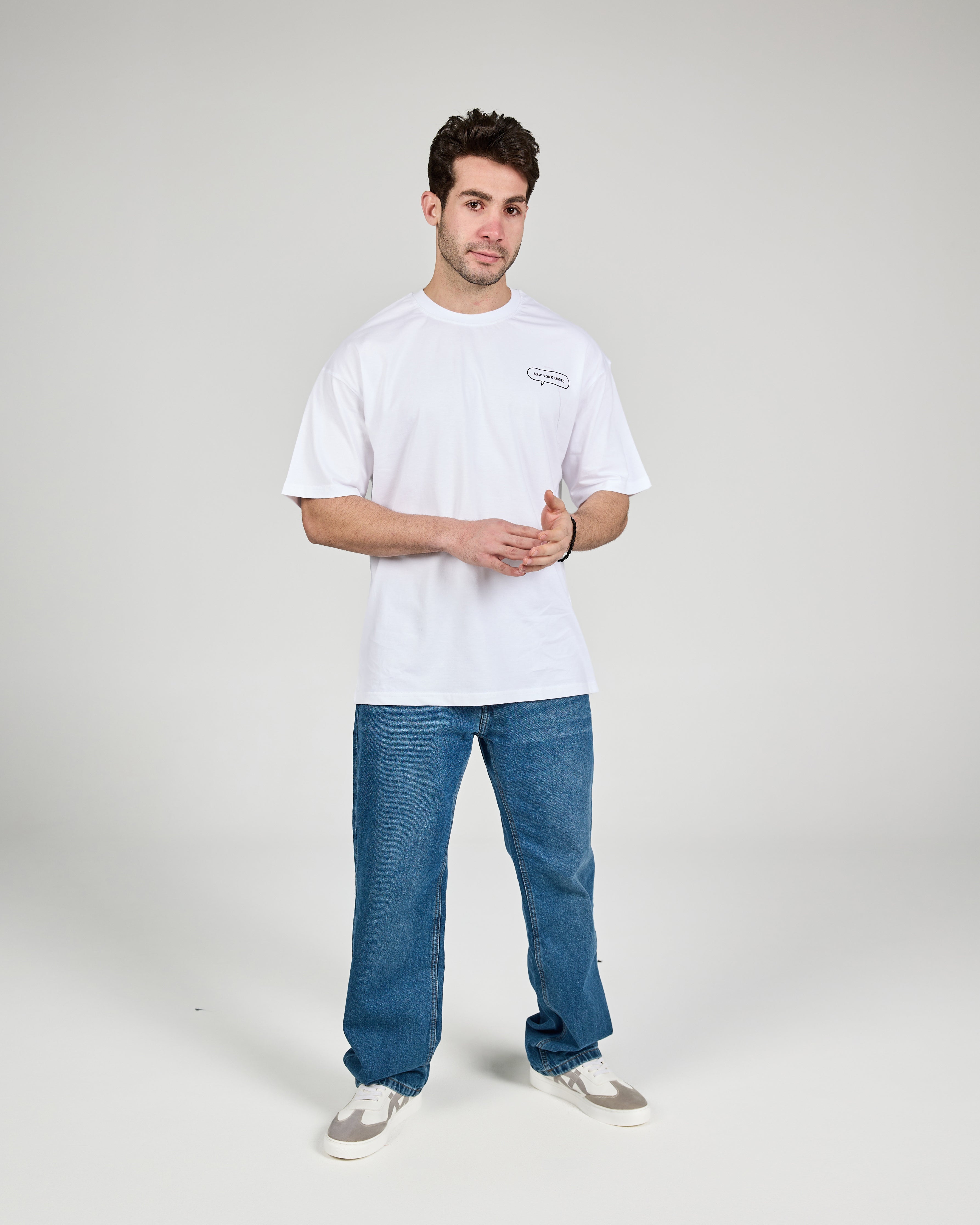 MEN PRINTED NEW YOURK T-SHIRT OVER SIZE