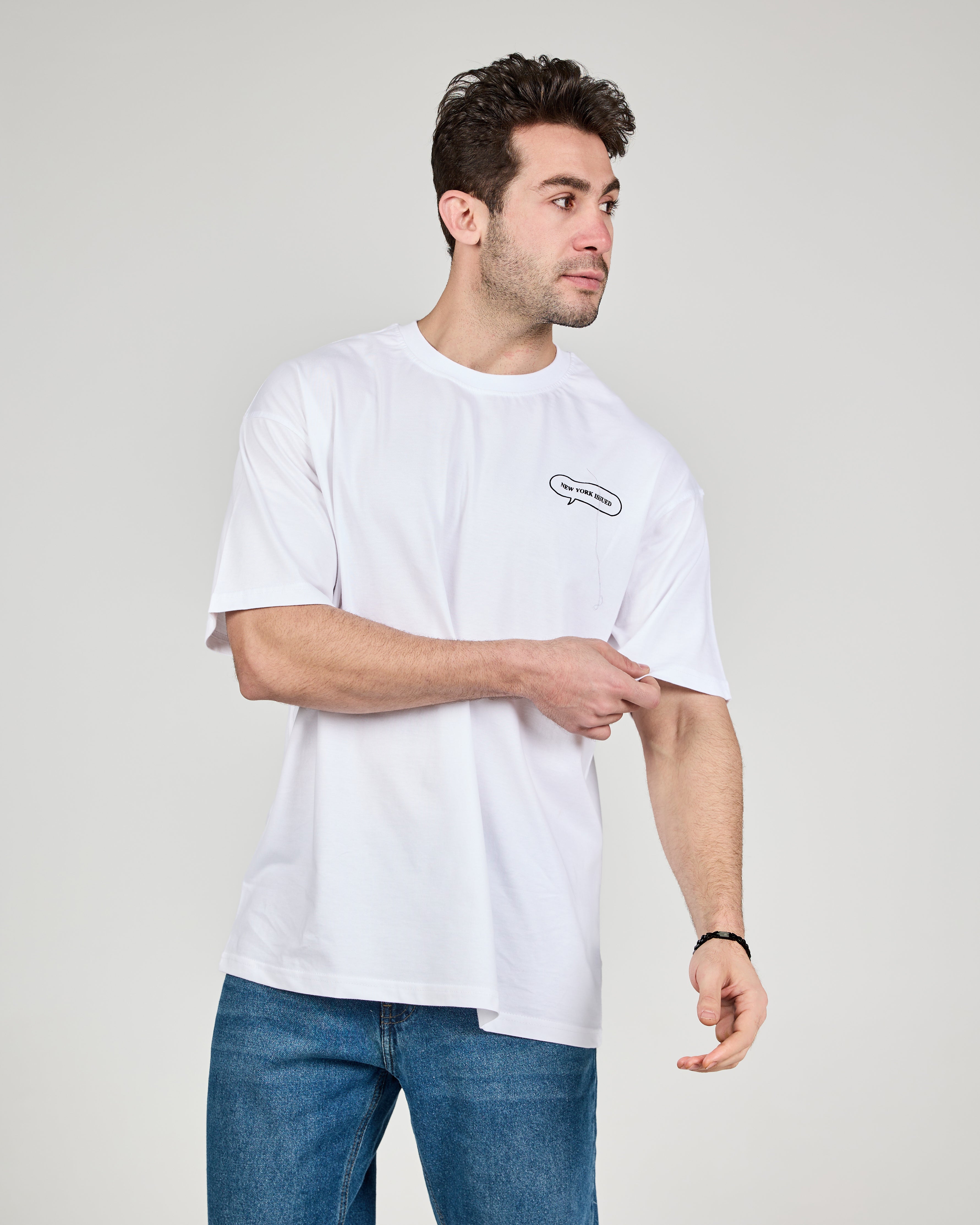 MEN PRINTED NEW YOURK T-SHIRT OVER SIZE