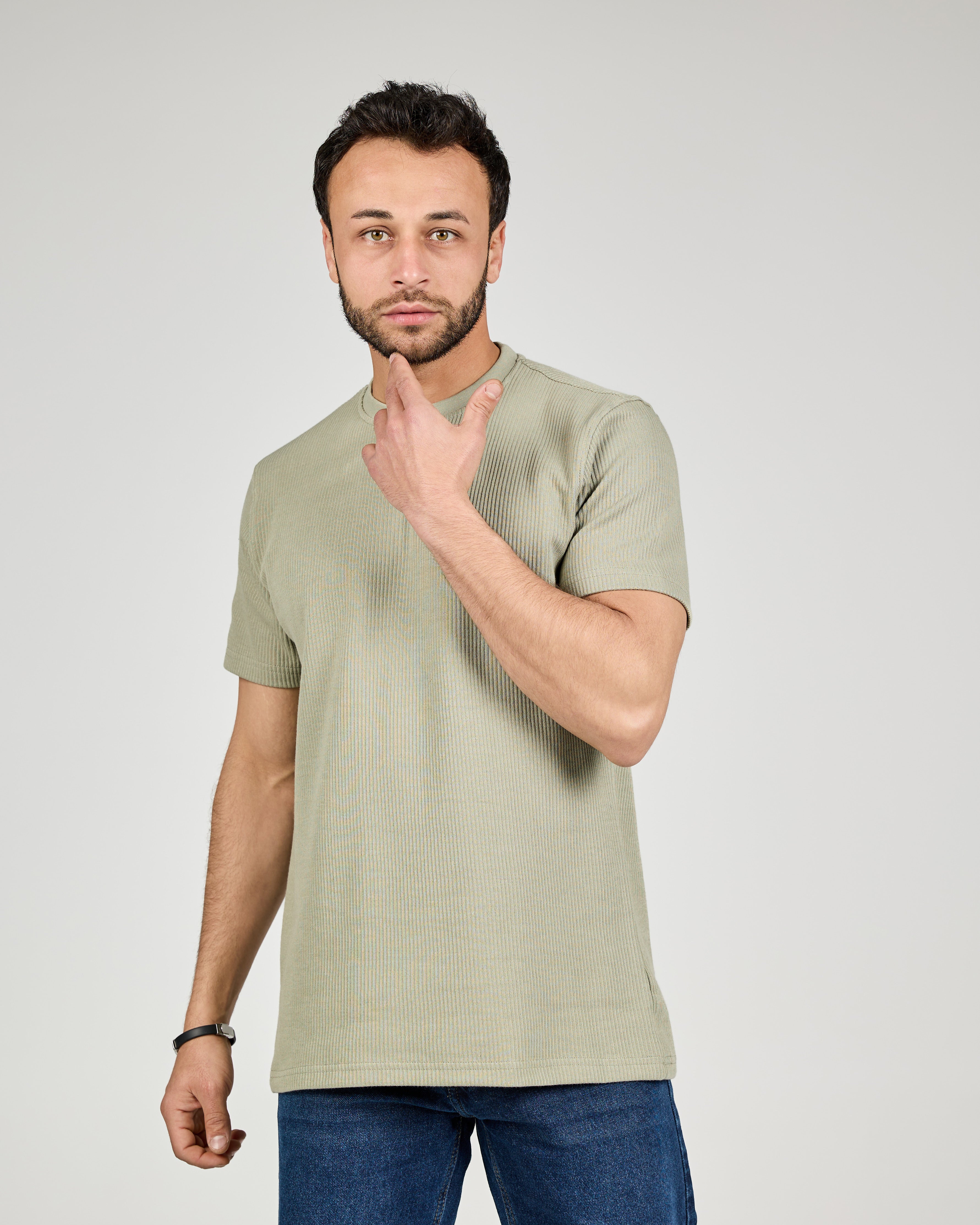 Men Pattern Half Sleeves T-shirt