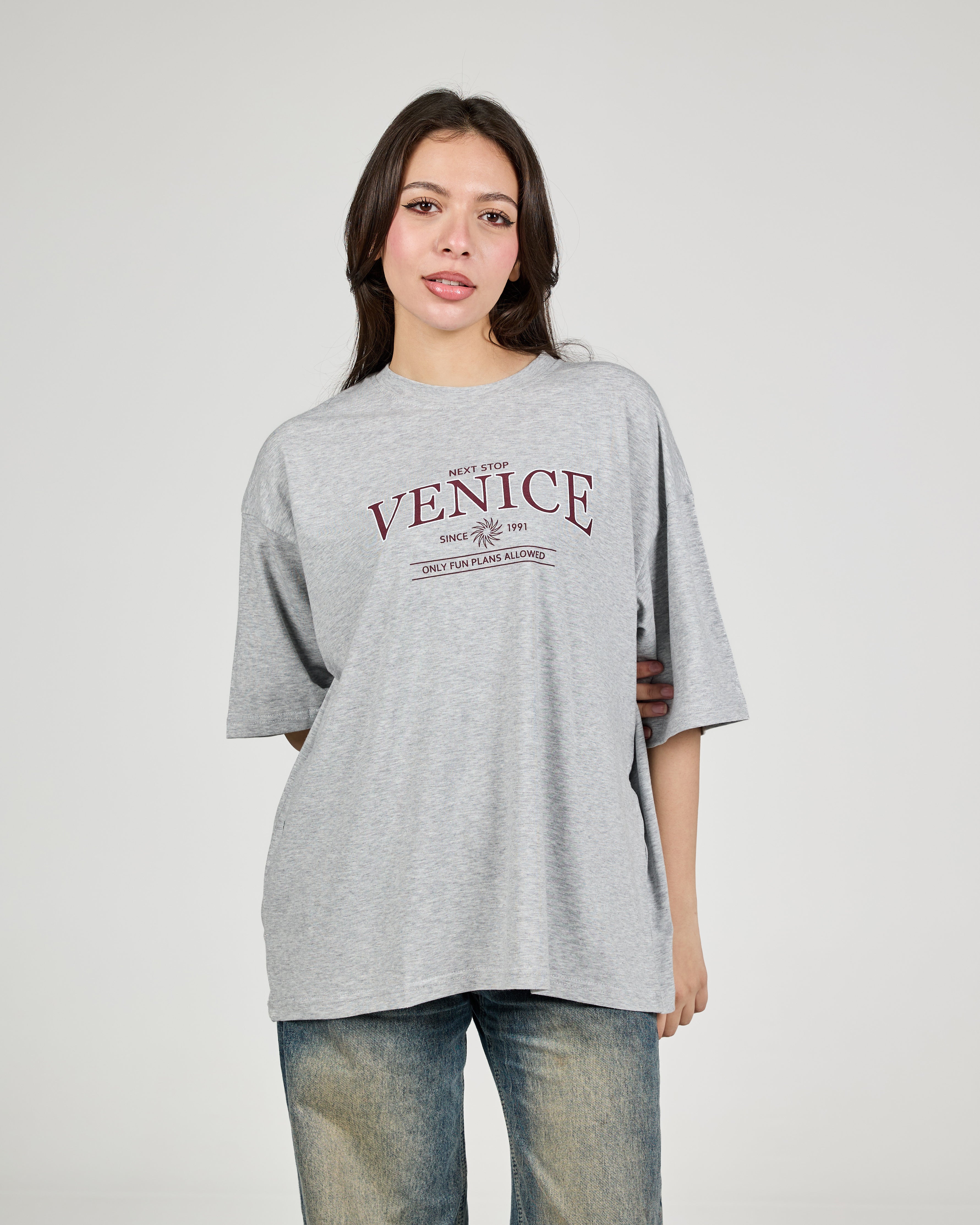 Women Printed Half Sleeves T-shirt Over Size