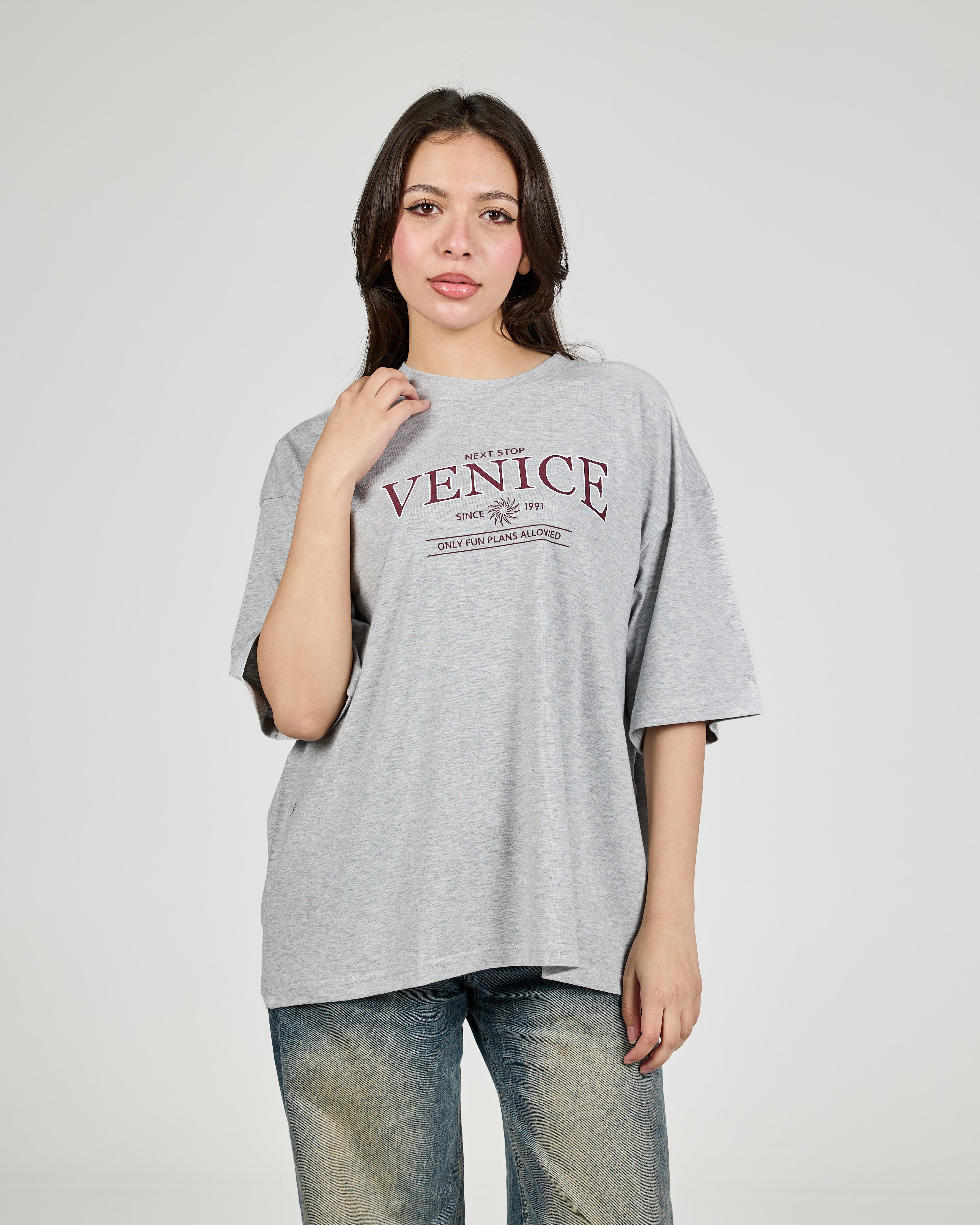 Women Printed Half Sleeves T-shirt Over Size