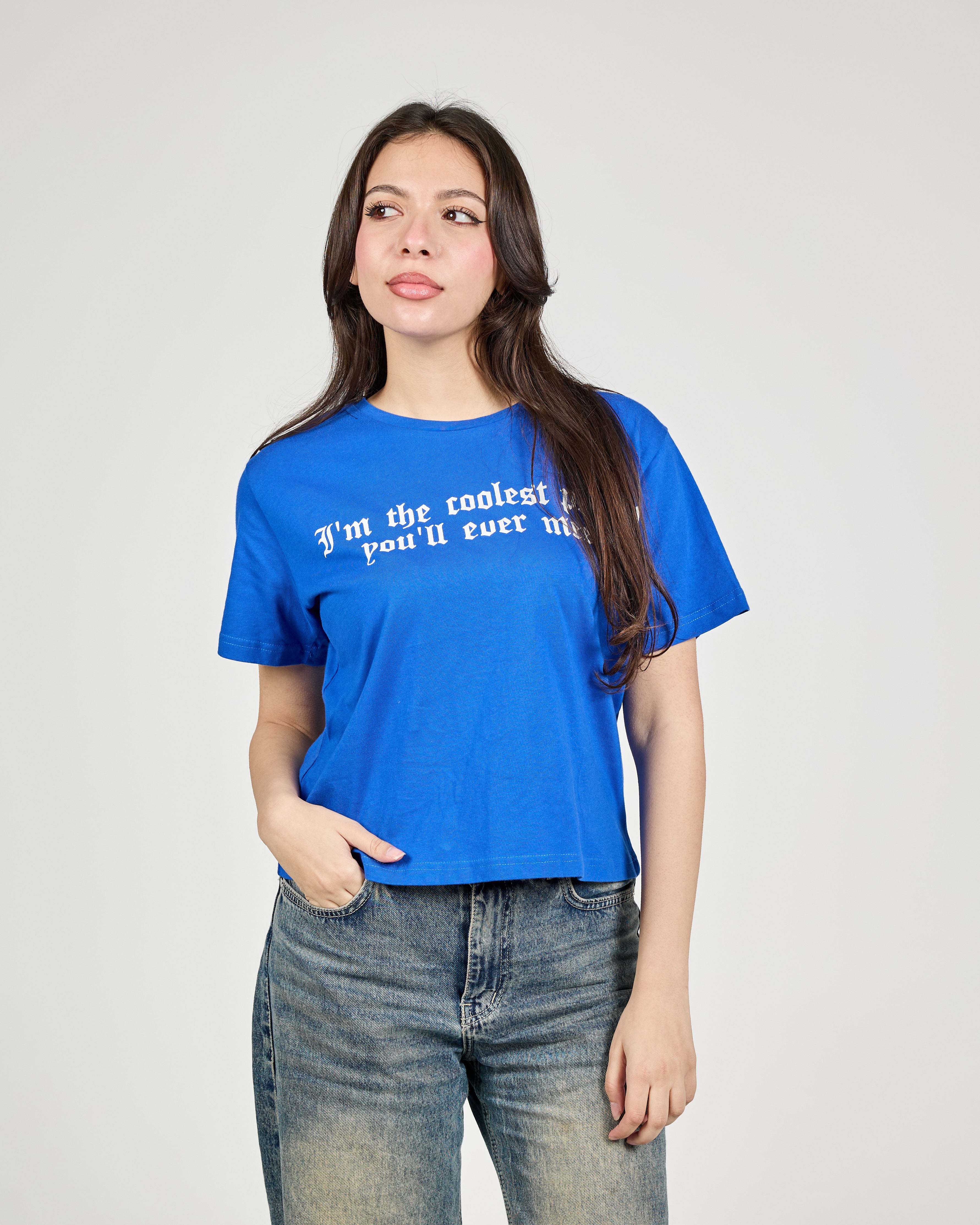 Women Printed Coolest Half Sleeves T-Shirt
