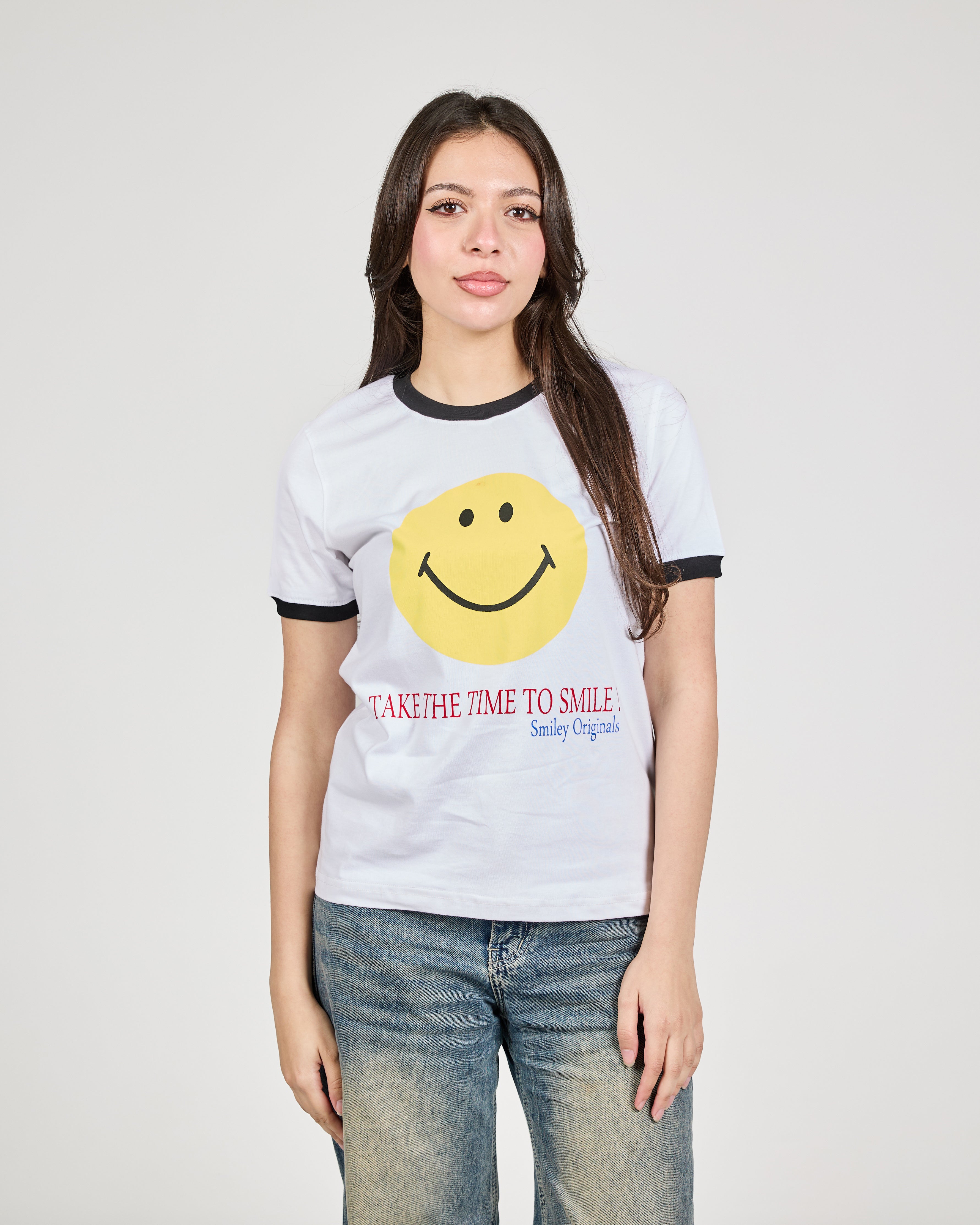 Women Stripped Half Sleeves T-shirt