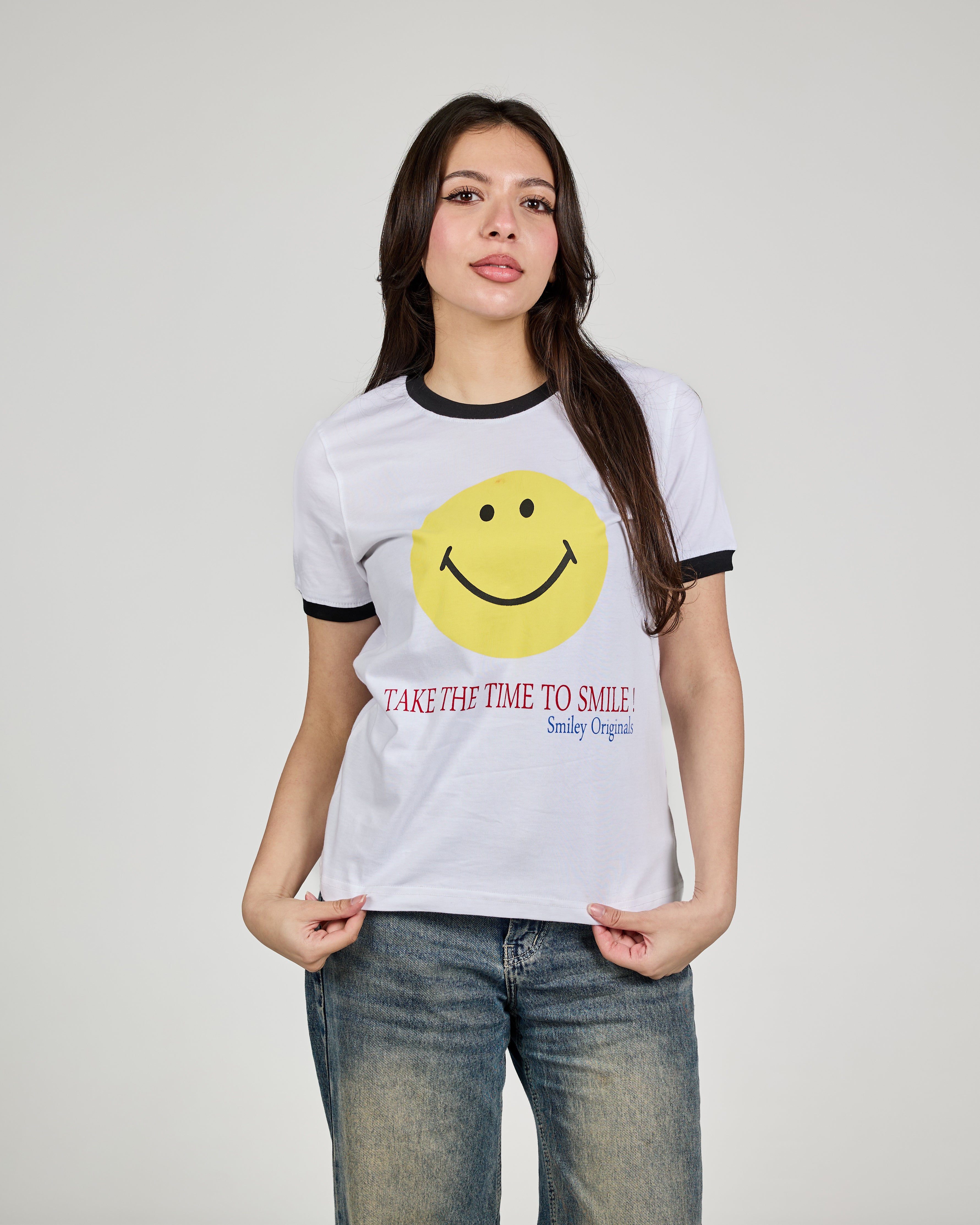 Women Stripped Half Sleeves T-shirt