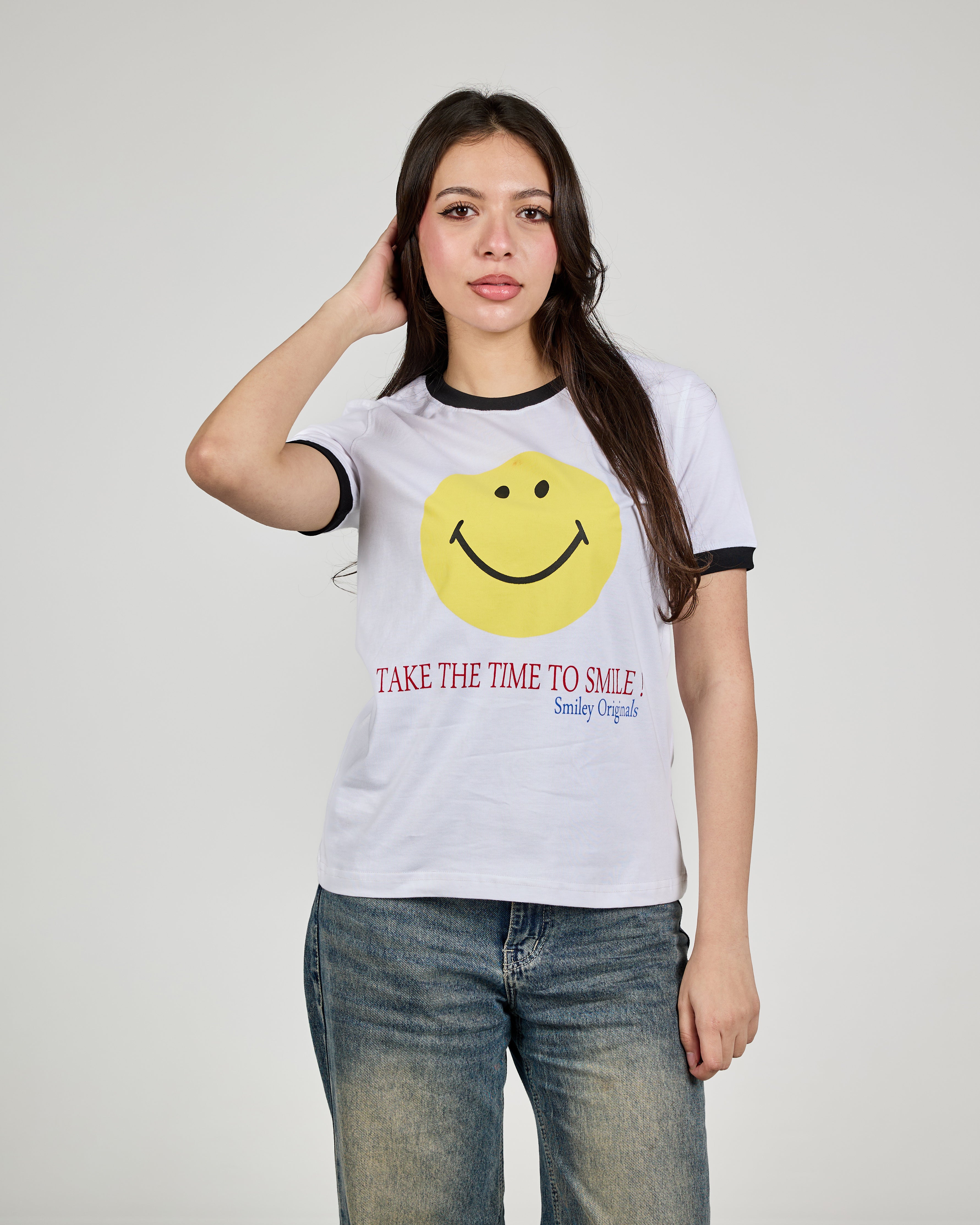 Women Stripped Half Sleeves T-shirt