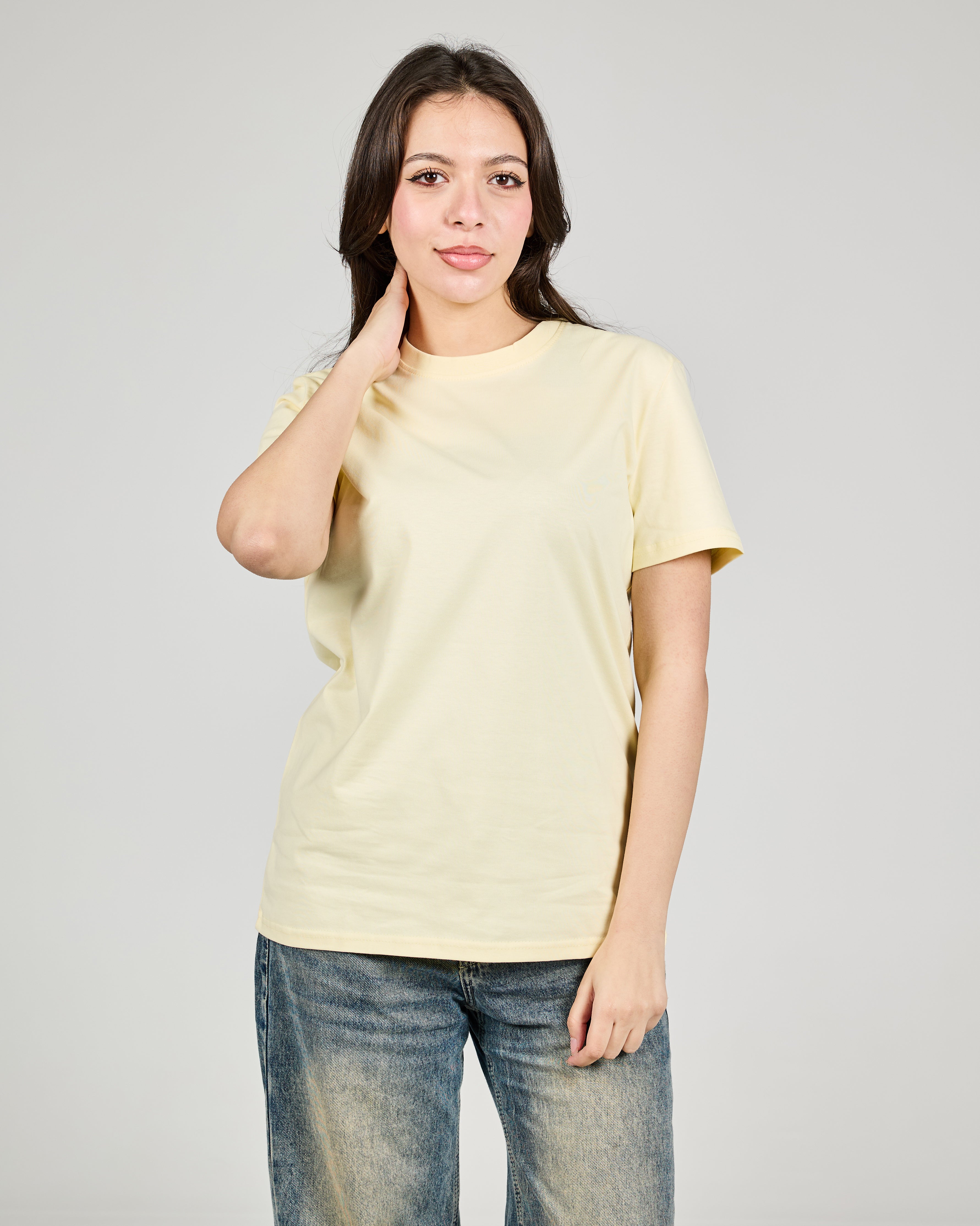 Women Plain Half Sleeves T-shirt