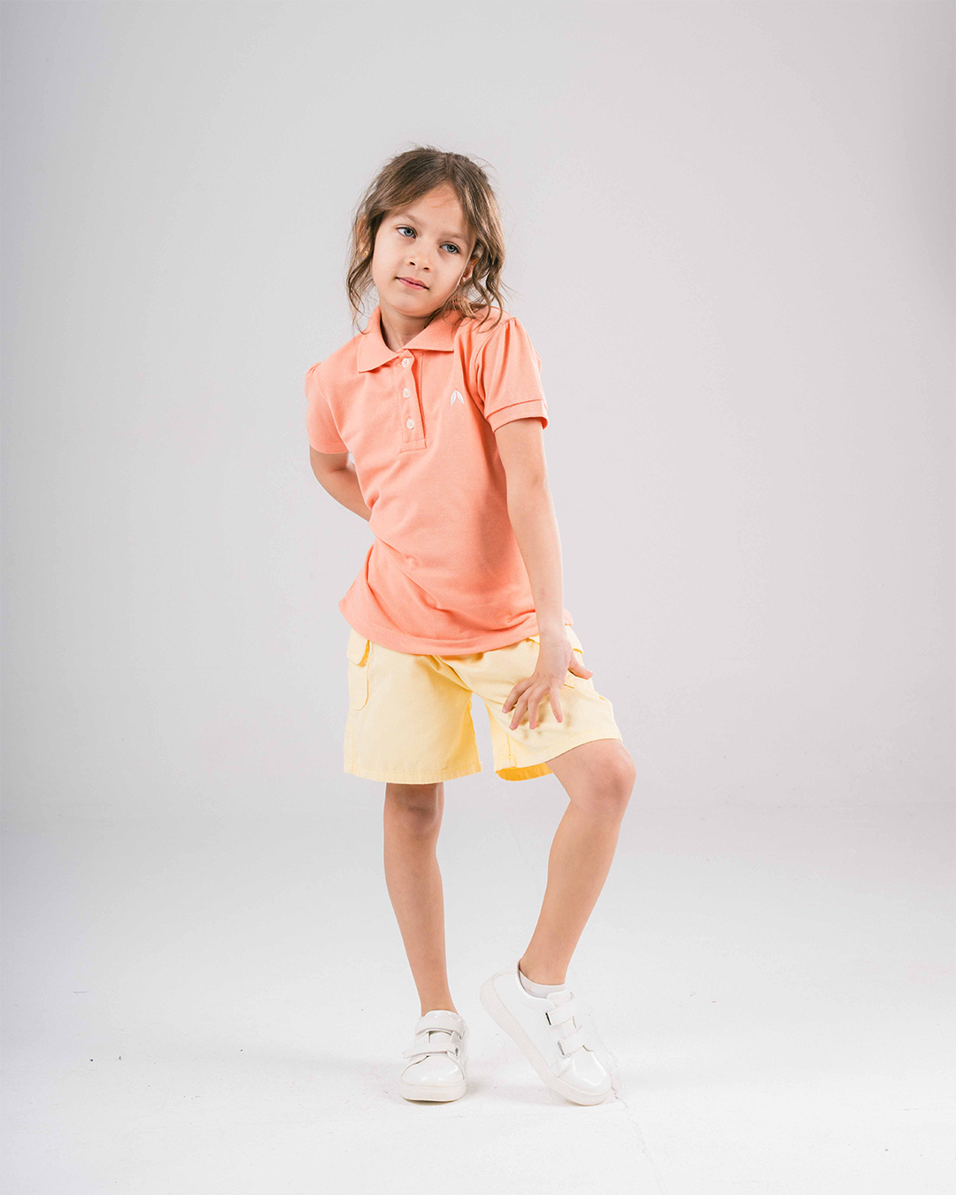 Embroidered Girls Short Sleeve Polo T-shirt