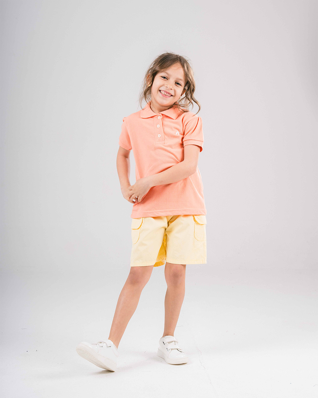 Embroidered Girls Short Sleeve Polo T-shirt