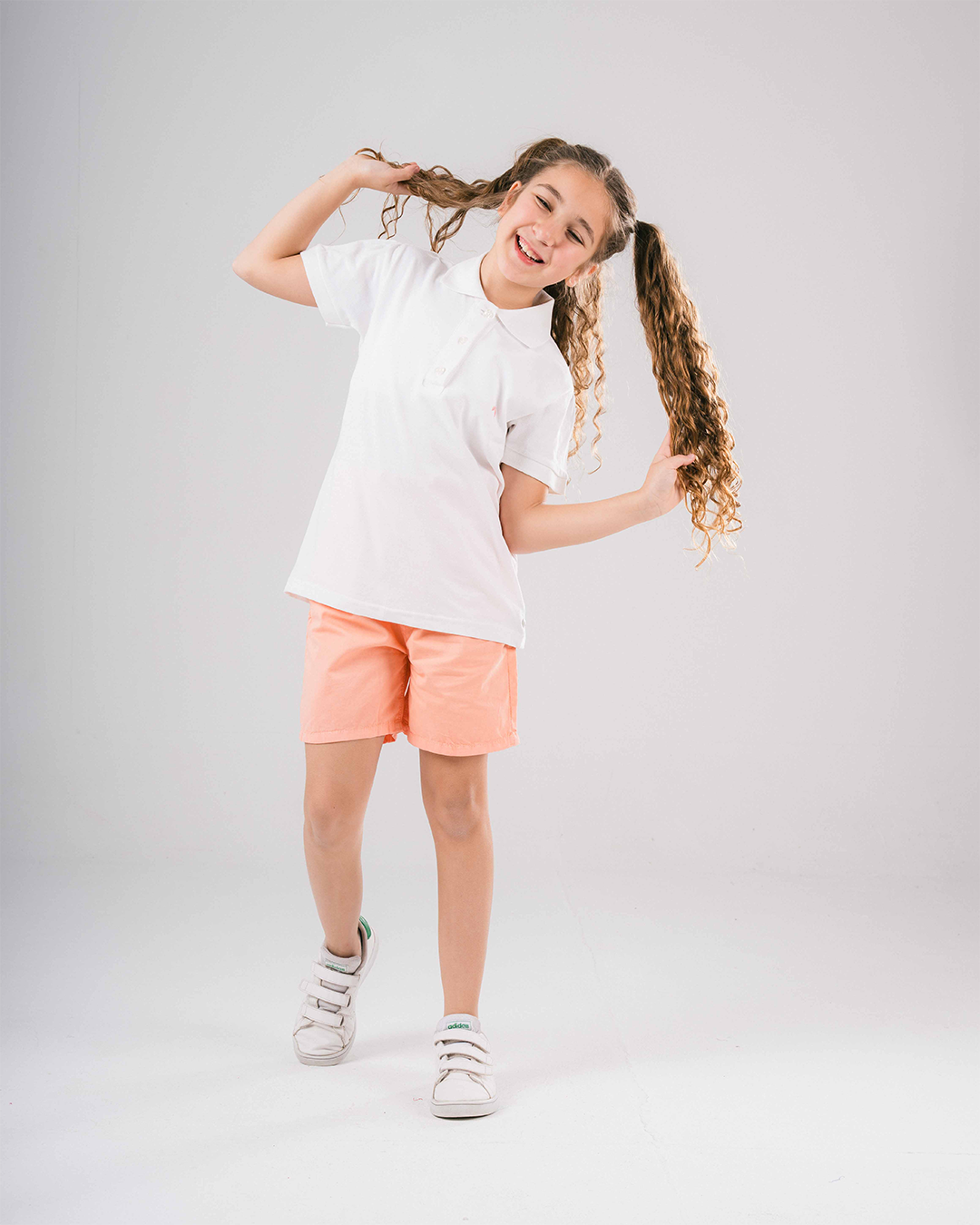 Embroidered Girls Short Sleeve Polo T-shirt