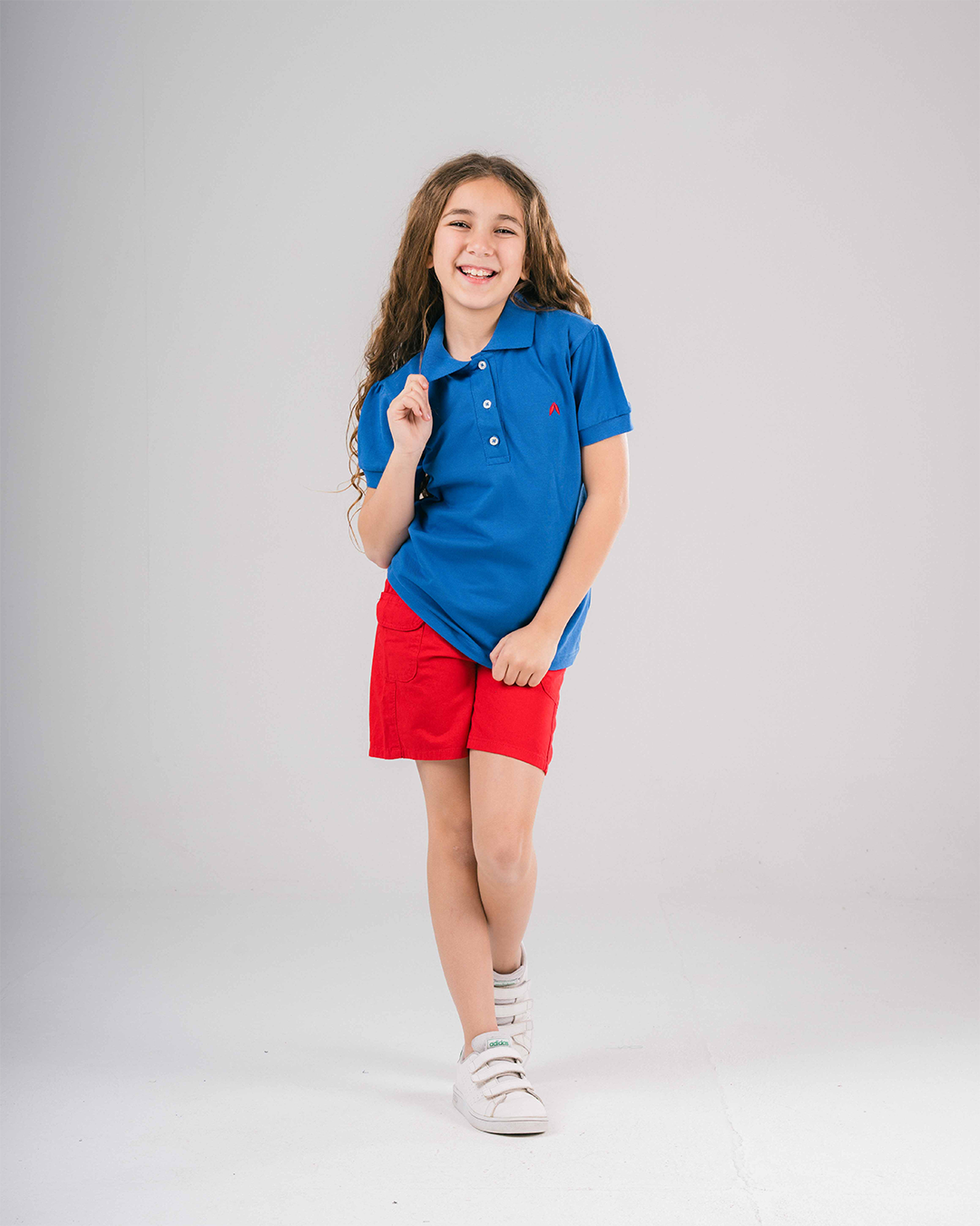 Embroidered Girls Short Sleeve Polo T-shirt