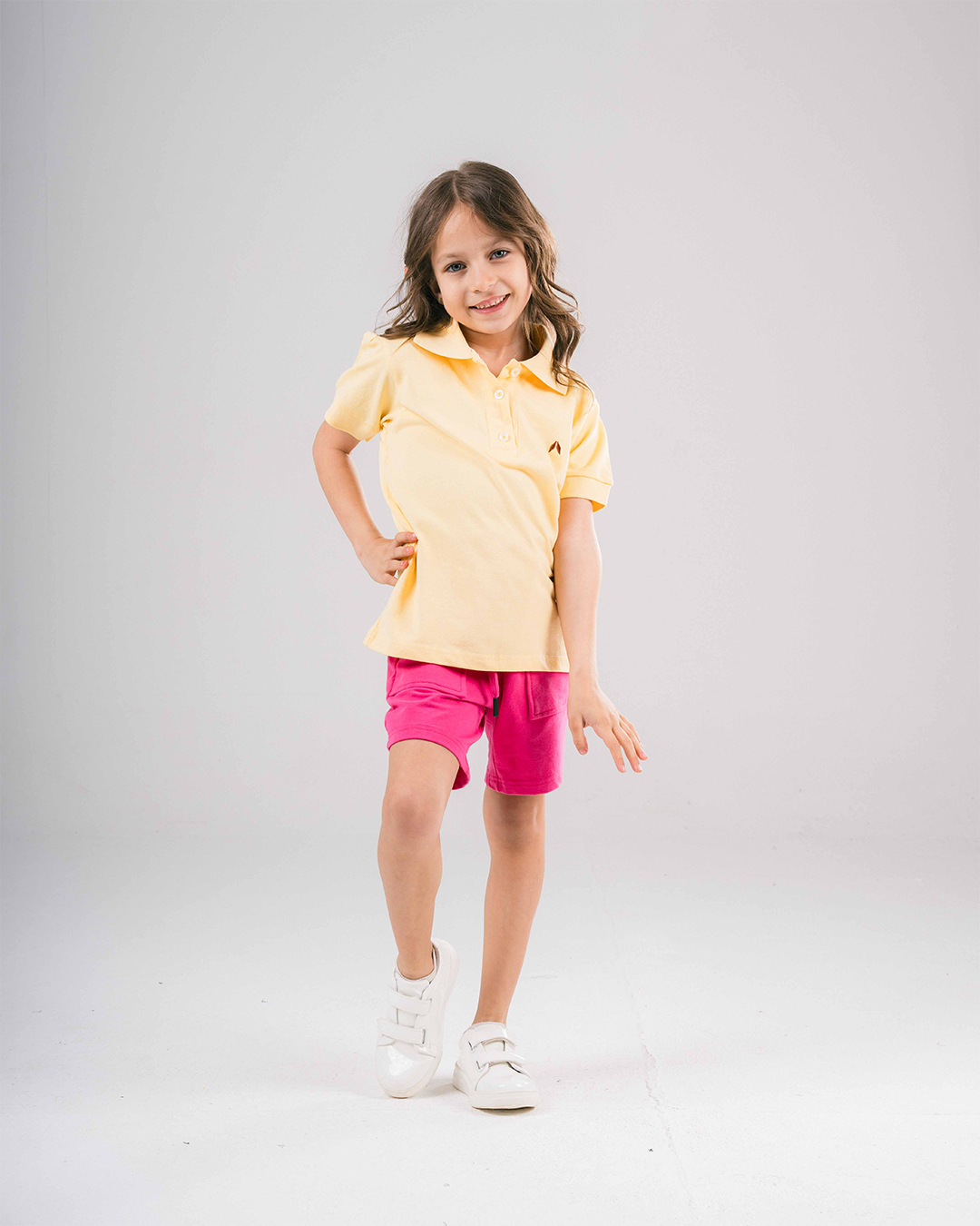 Embroidered Girls Short Sleeve Polo T-shirt