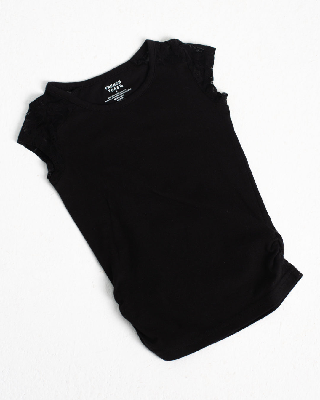 Short Sleeve Girls T-shirt with Lace