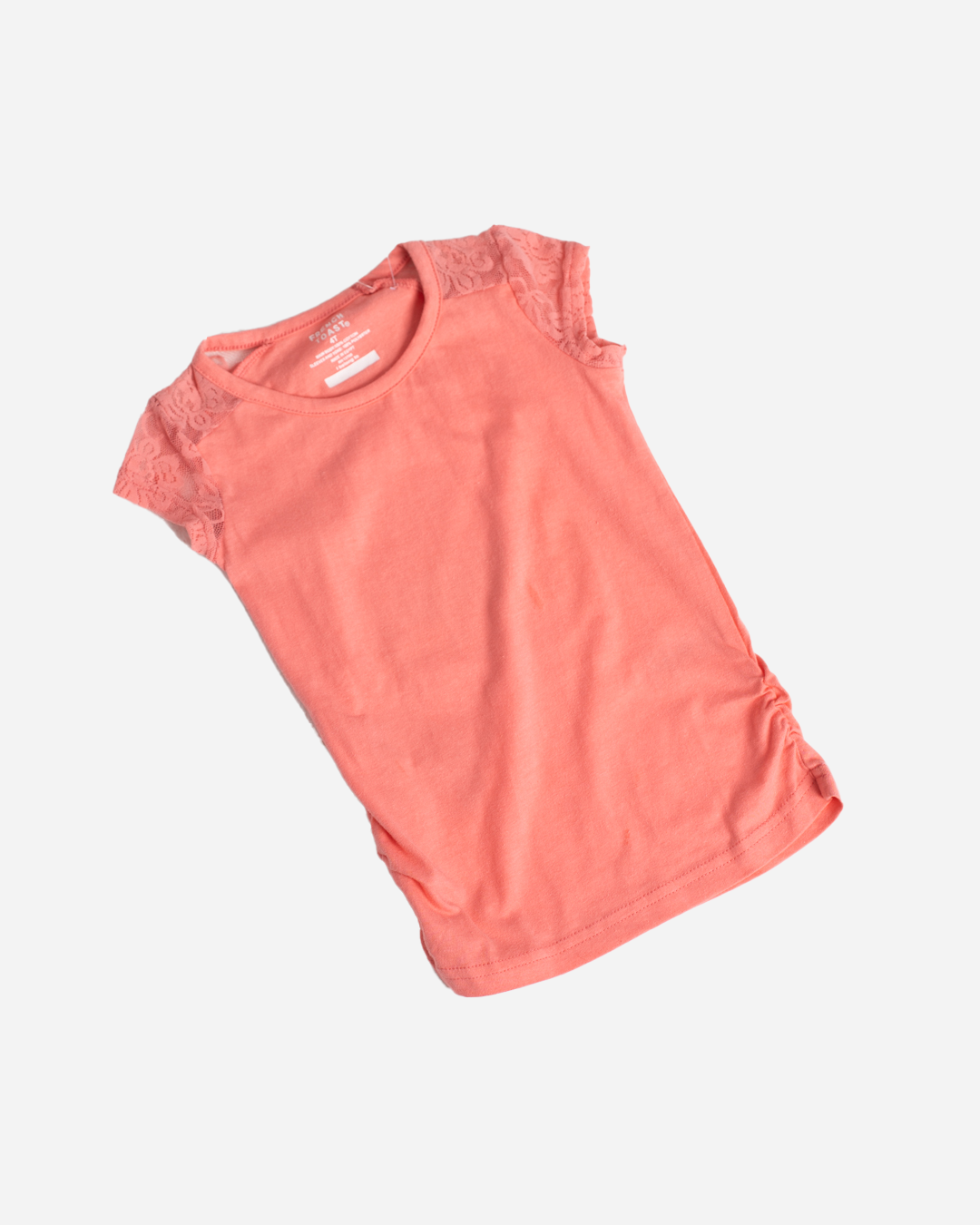 Short Sleeve Girls T-shirt with Lace