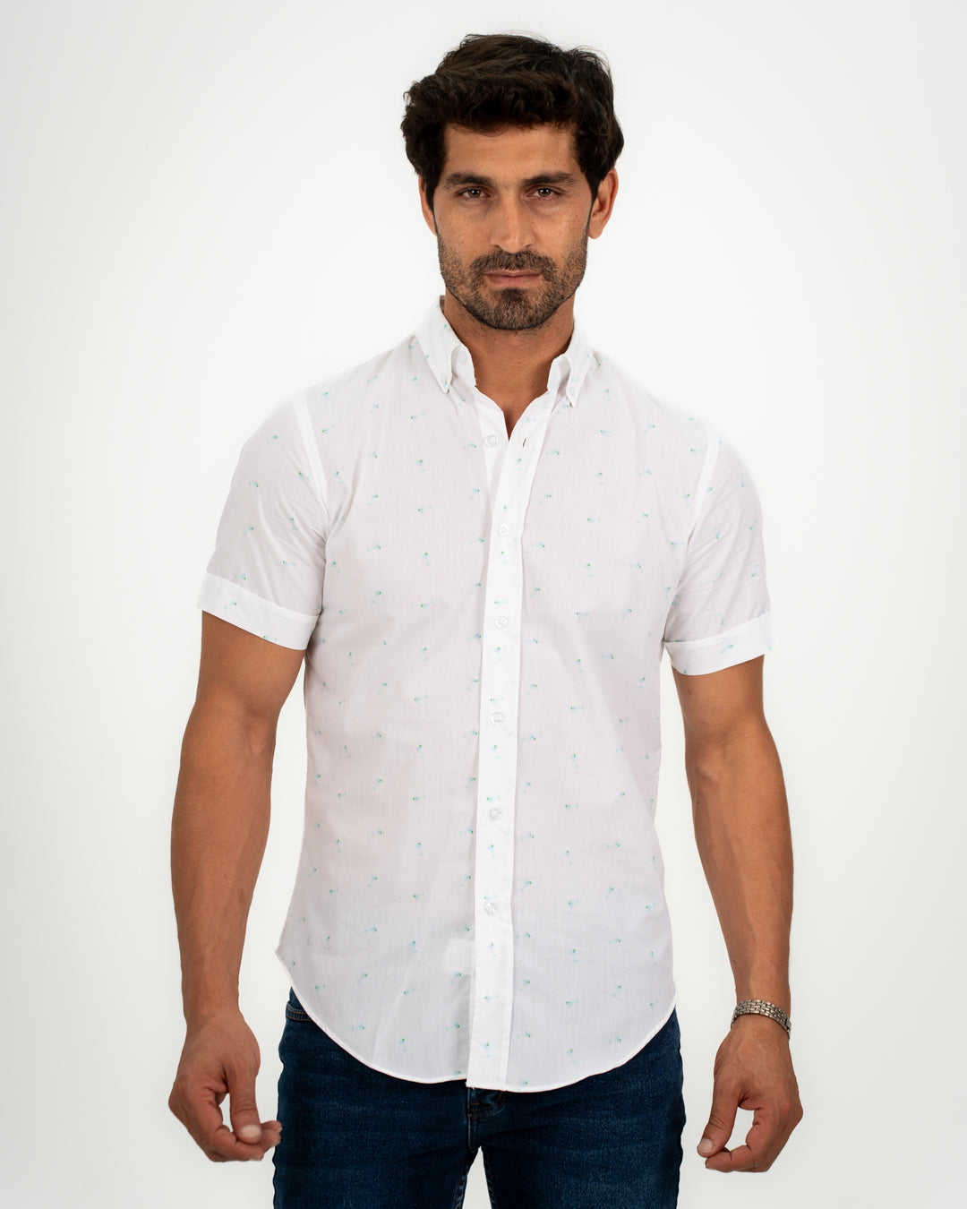 Slim Fit Mens Short Sleeve Shirt