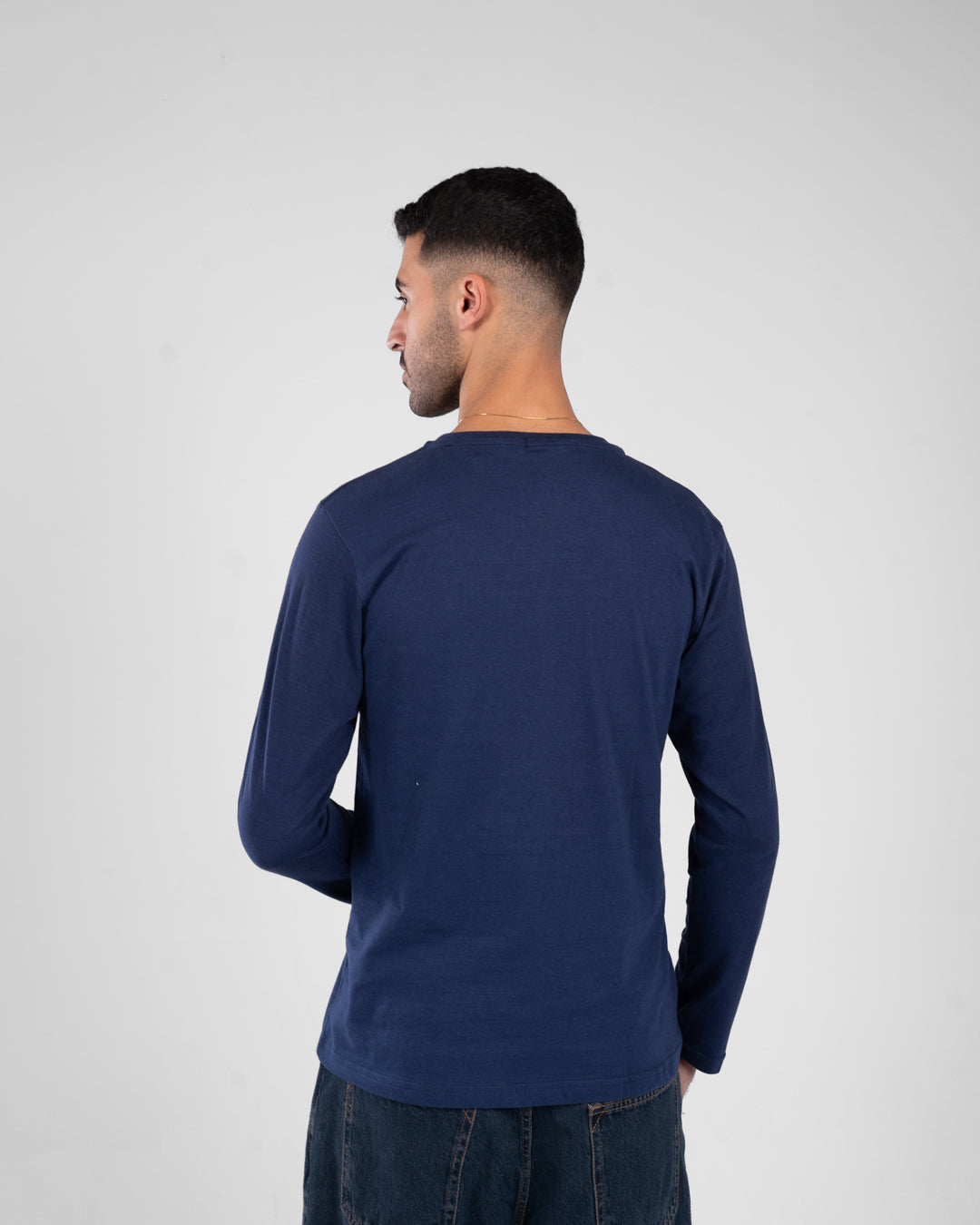 Men Plain Long Sleeves T-shirt