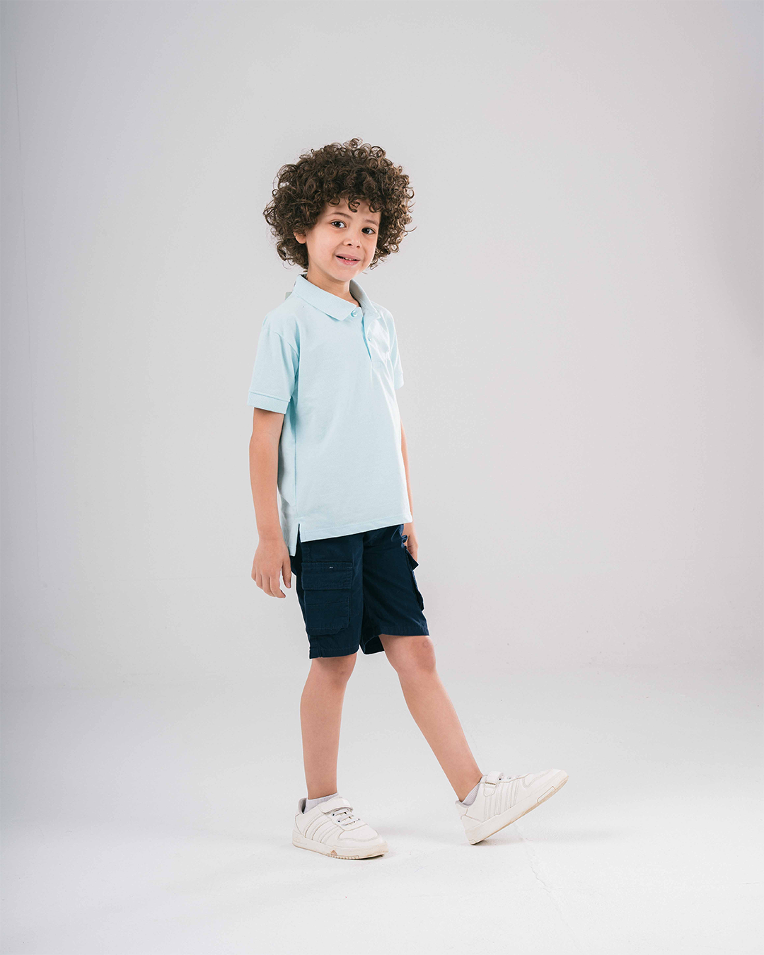 Boys Short Sleeved Embroidered Polo T-shirt