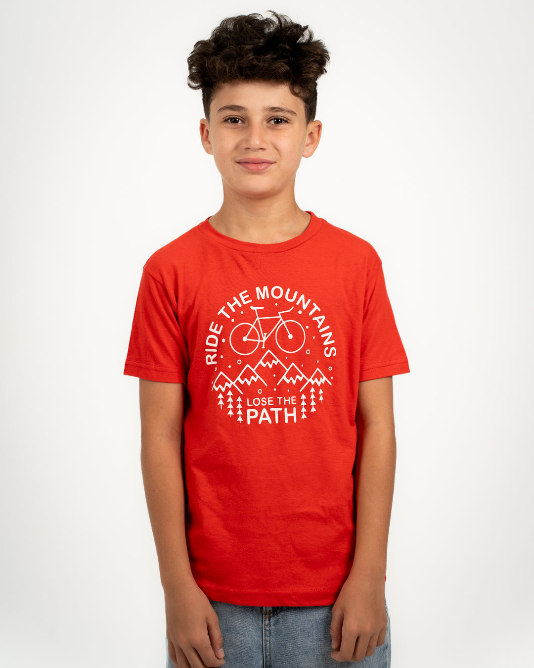 Ride The Mountains Printed Boys Short Sleeve T-shirt