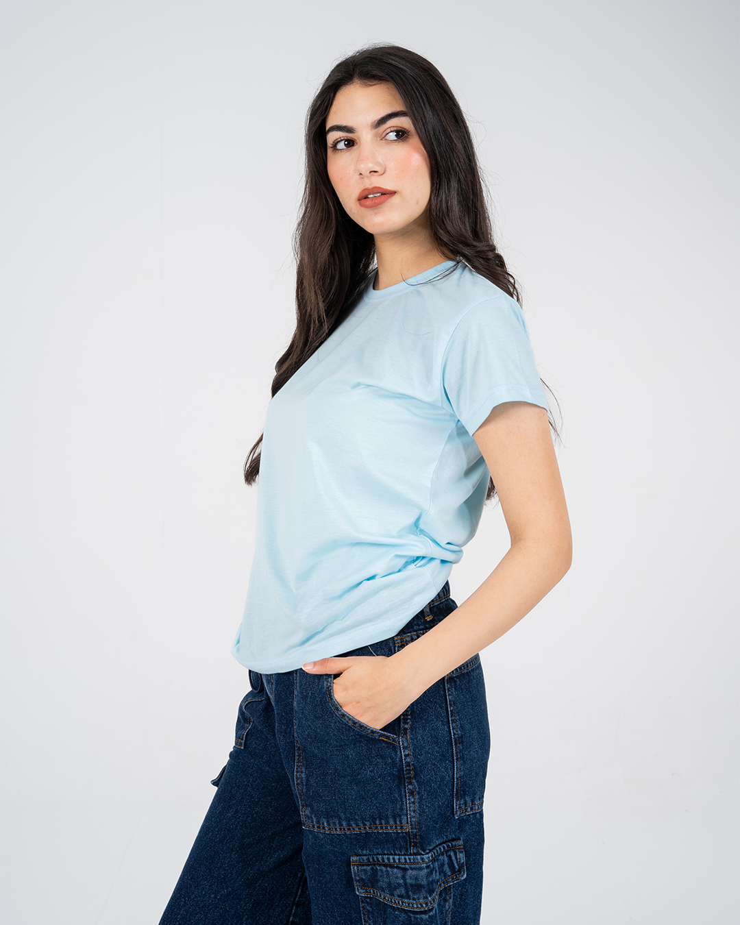 Short Sleeve Womens Plain T-shirt