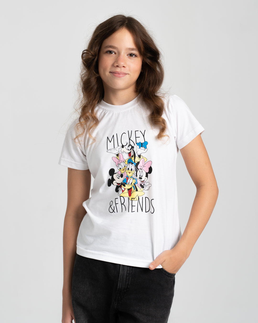 Mickey Printed Girls T-shirt Short Sleeve