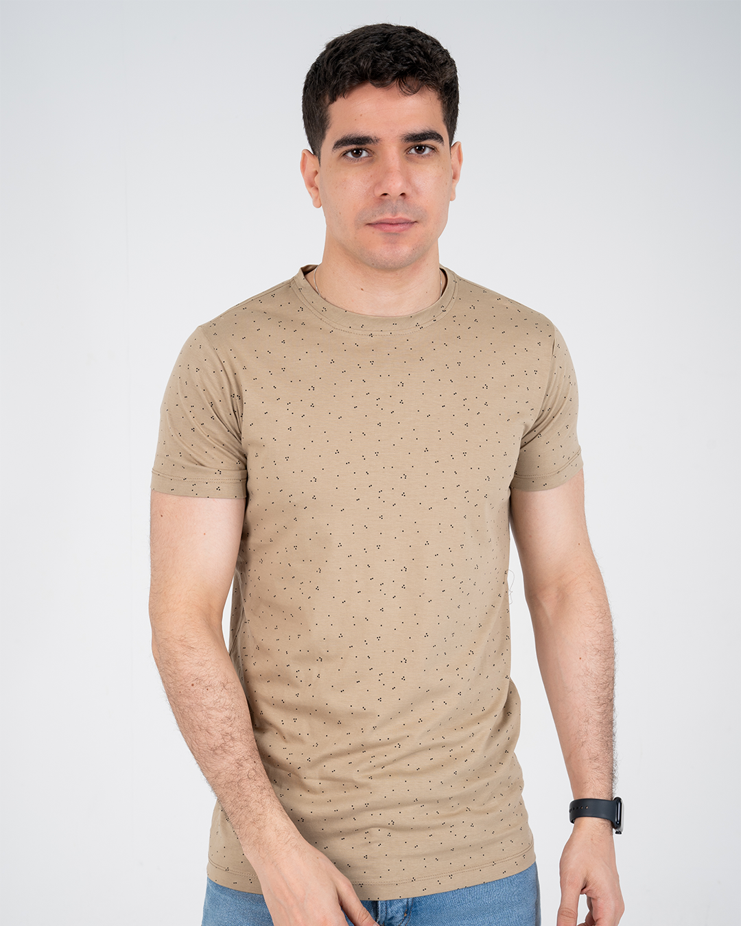 Dot Printed Mens Short Sleeve T-shirt