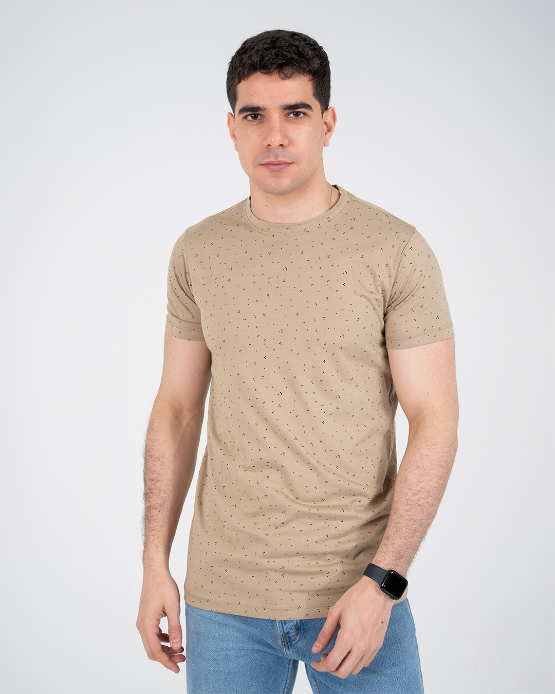 Dot Printed Mens Short Sleeve T-shirt