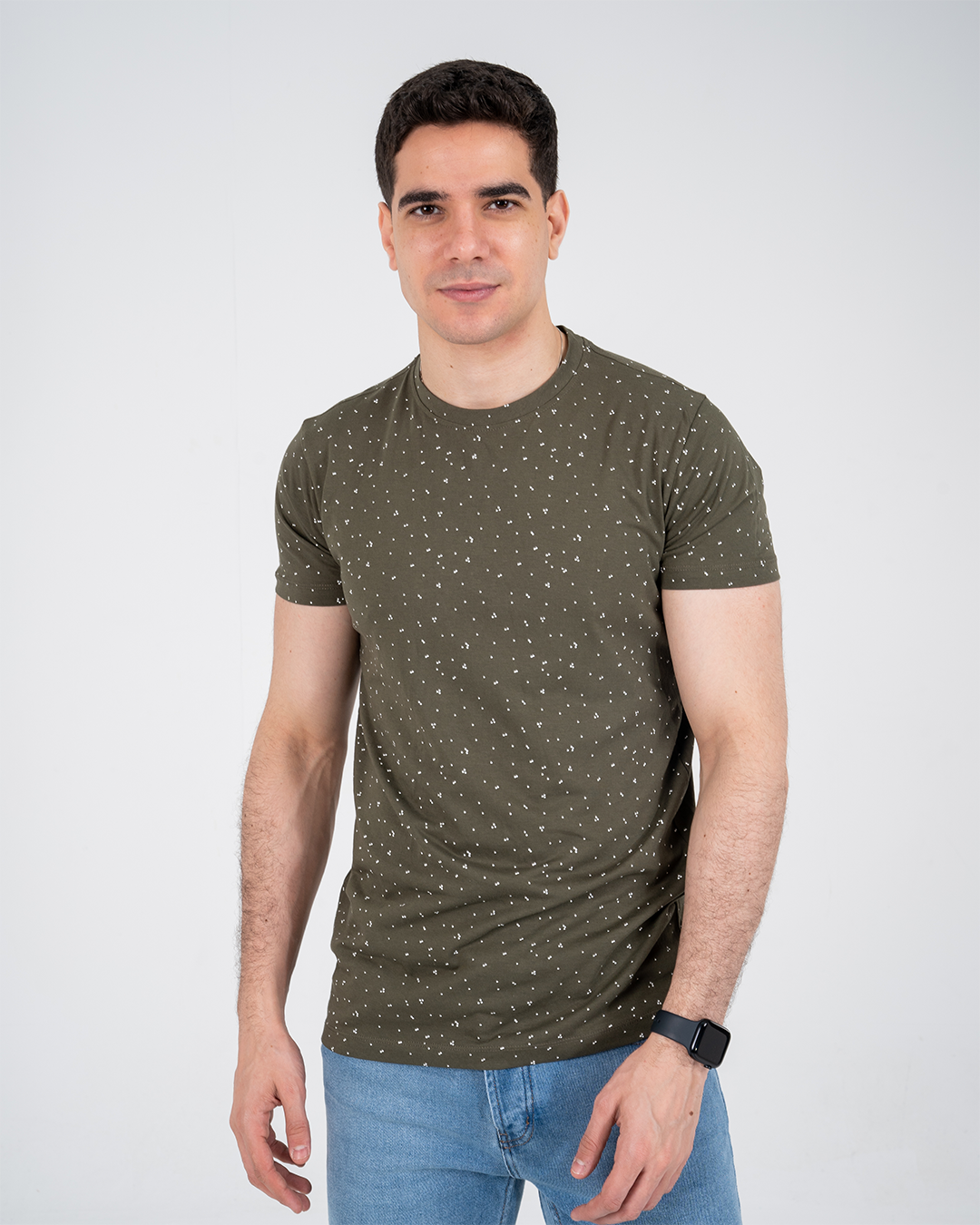 Dot Printed Mens Short Sleeve T-shirt