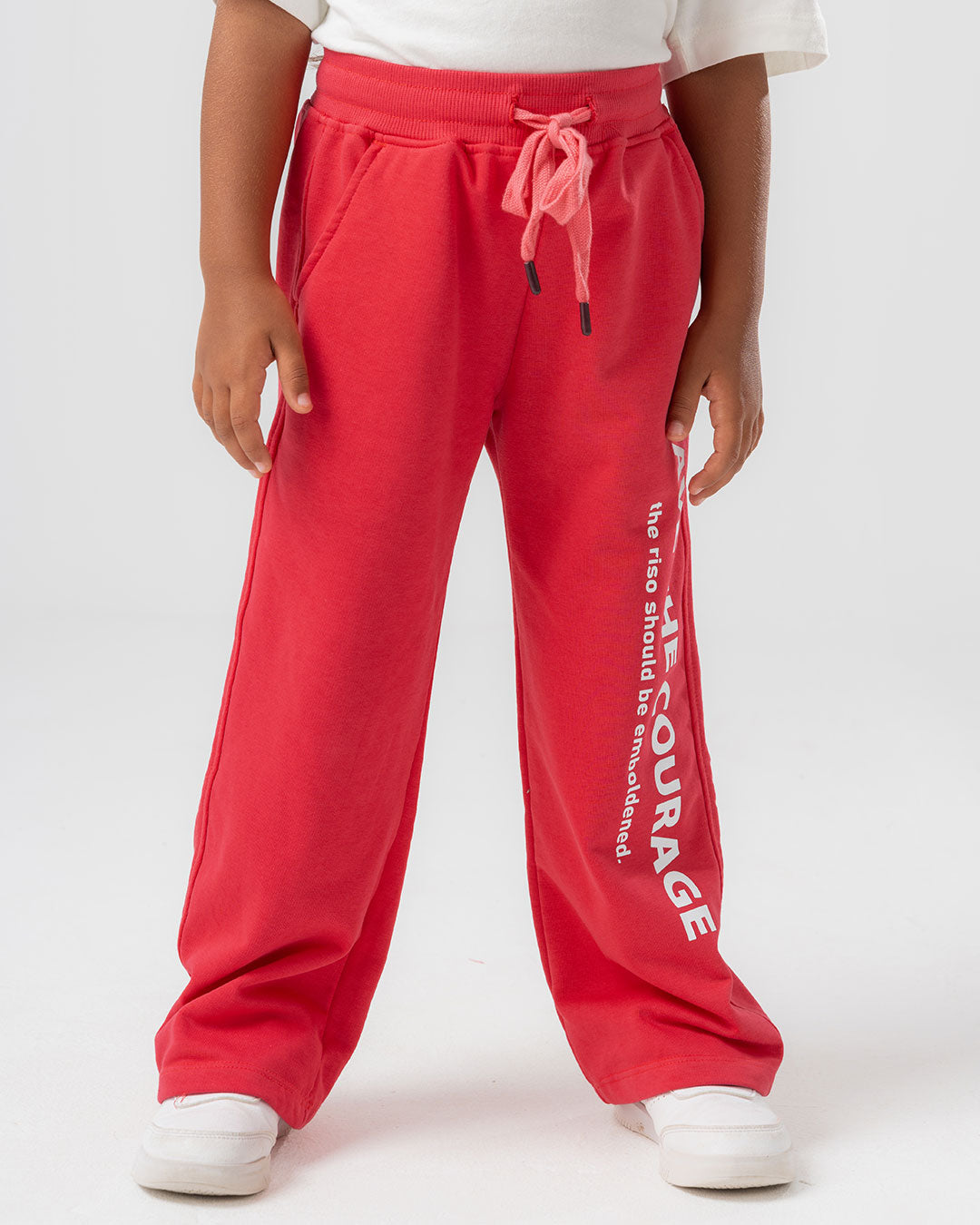 بنطال واسع الساق مطبوع