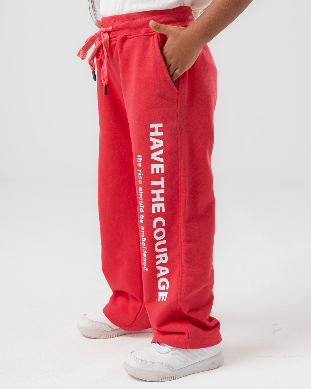 بنطال واسع الساق مطبوع