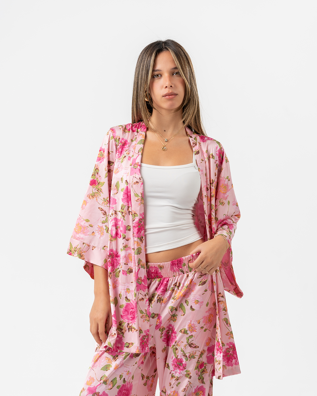 Satin Printed Womens Cardigan