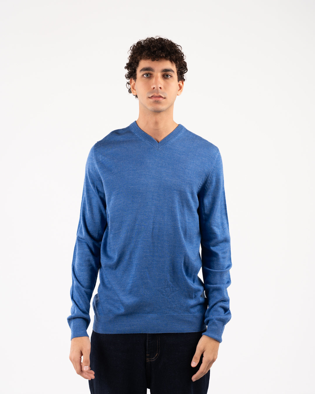 Men Plain Sweater V Neck