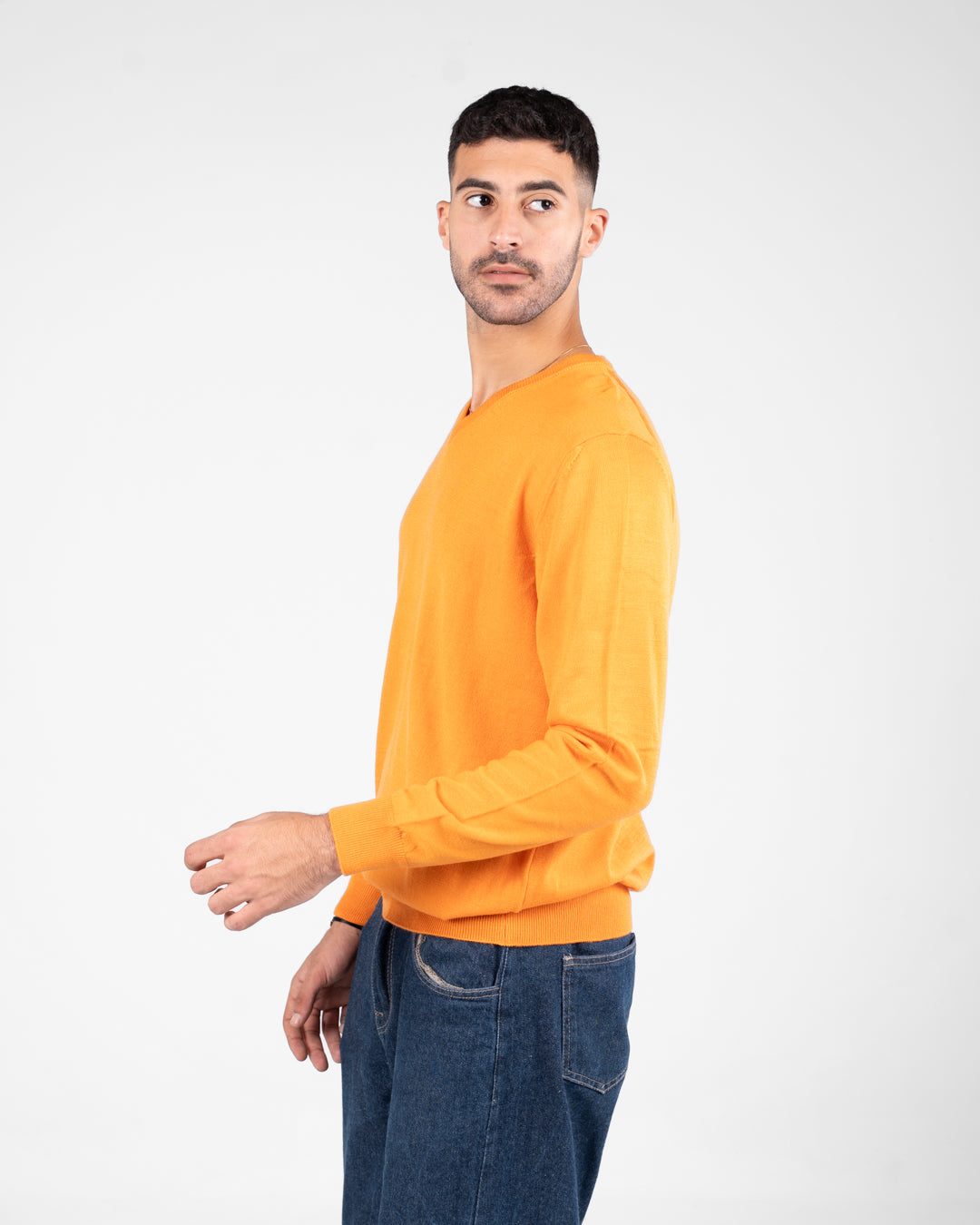 Men Plain Sweater V Neck