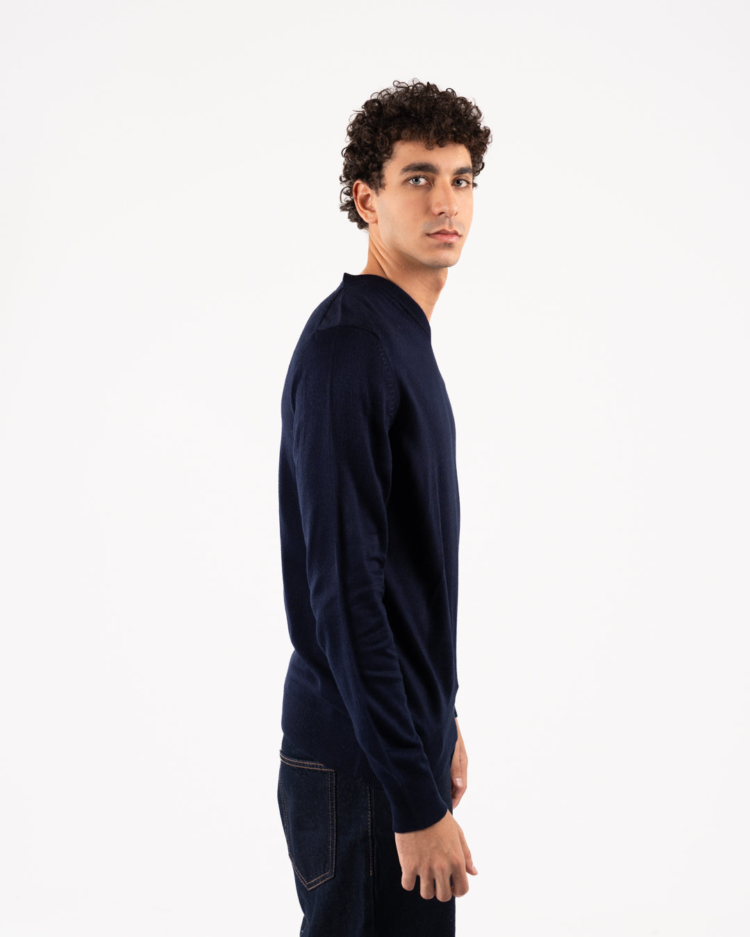 Men Plain Sweater V Neck