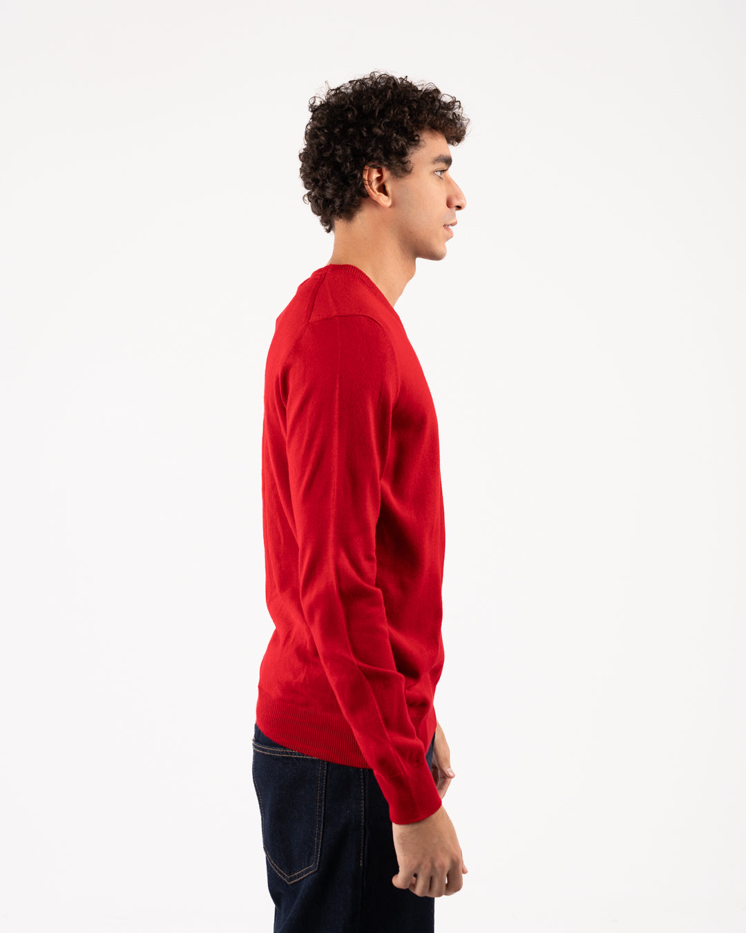 Men Plain Sweater V Neck
