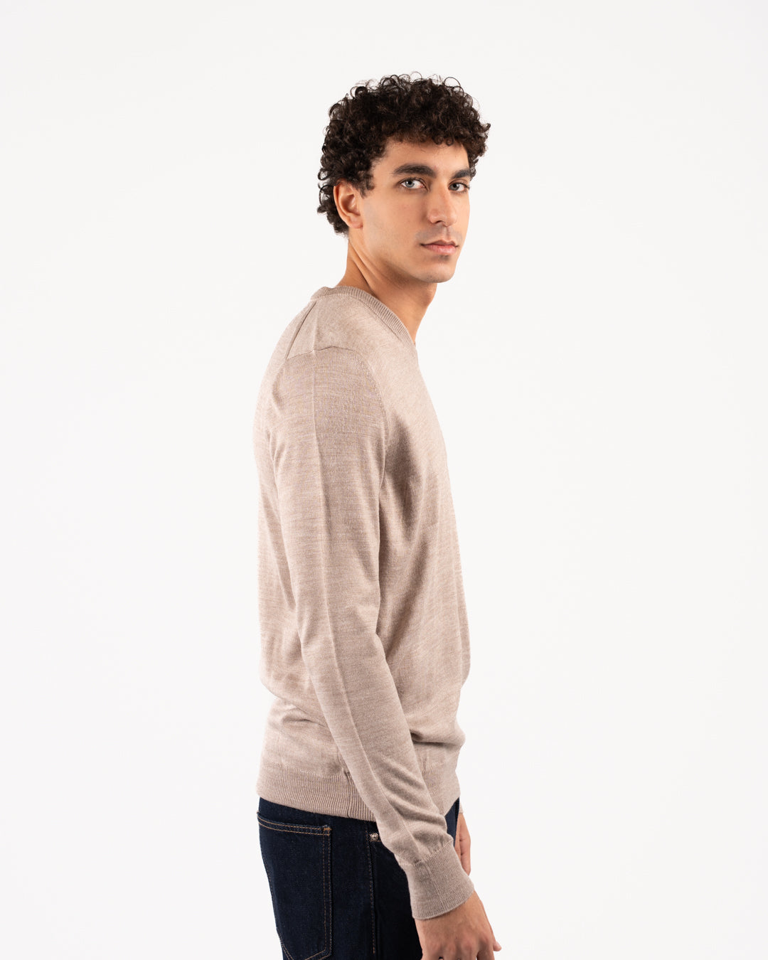 Men Plain Sweater V Neck