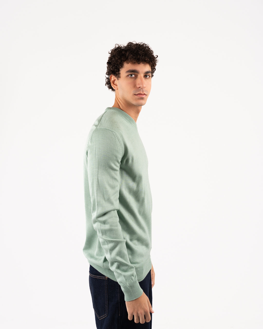 Men Plain Sweater V Neck